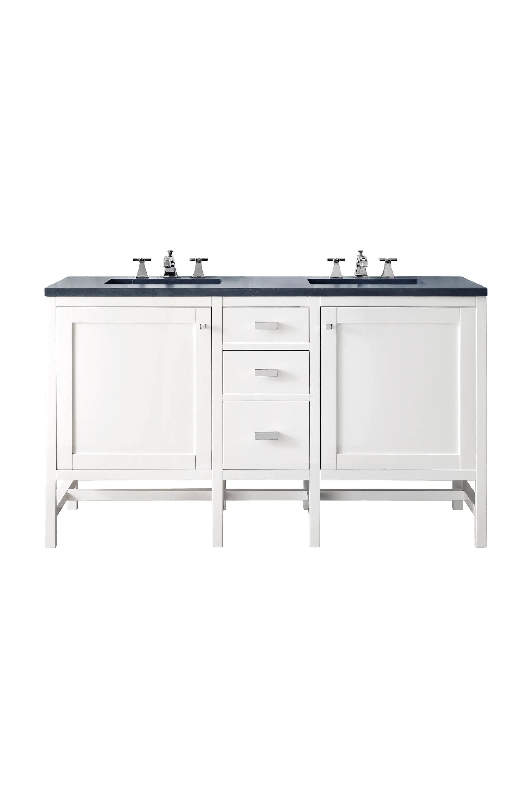 James Martin Addison 60" Double Vanity Set - Glossy White by James Martin Vanities