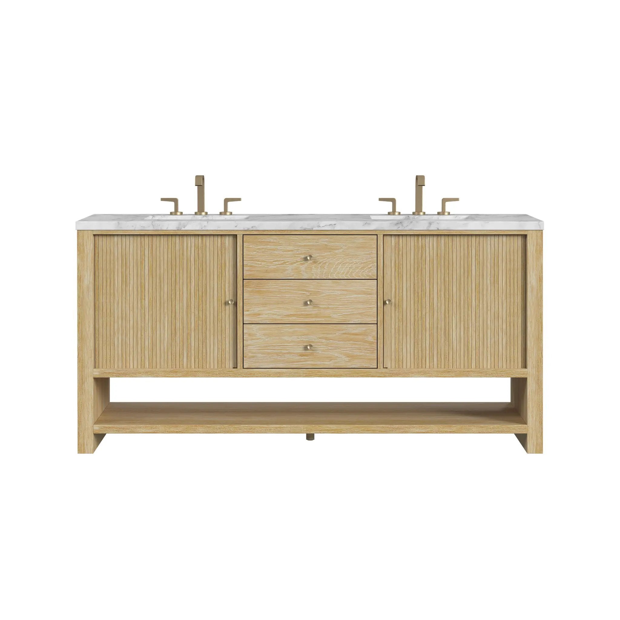 James Martin Marigot 72" Double Vanity Set - Sunwashed Oak by James Martin Vanities