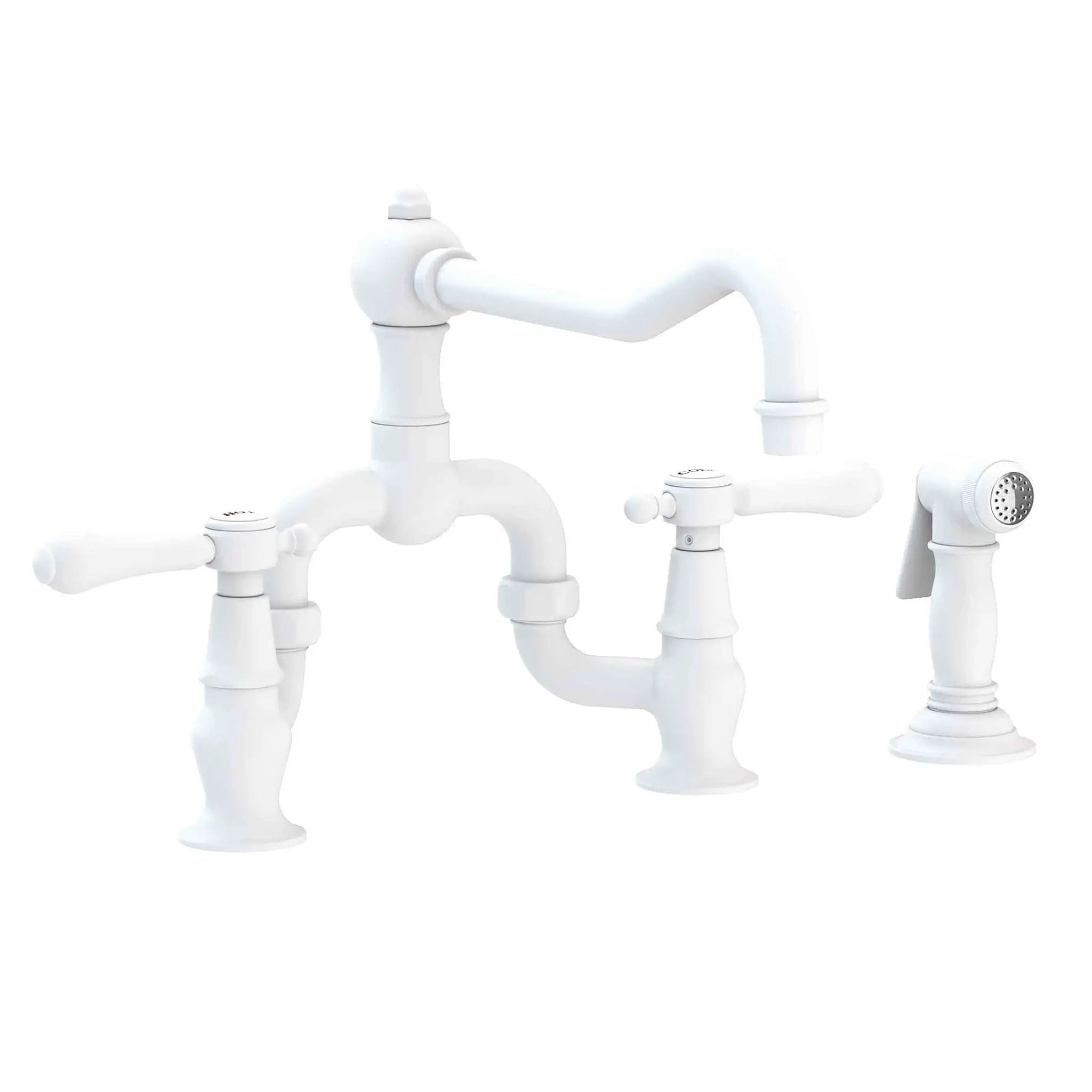 Newport Brass Chesterfield Kitchen Bridge Faucet with Side Spray by Newport Brass