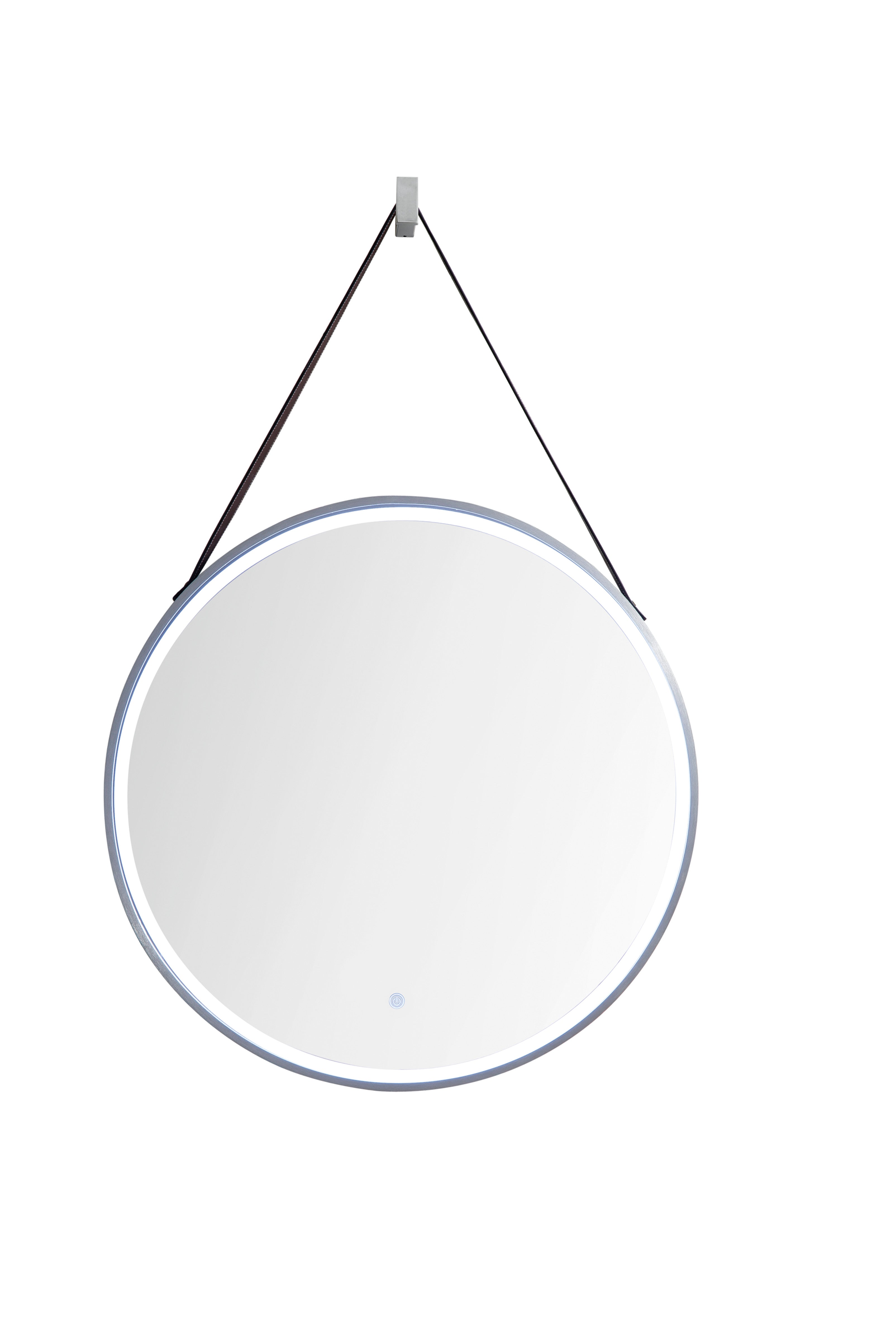 James Martin Vanities Annapolis 27.6" Round Anti-Fogging LED Mirror, Brushed Nickel