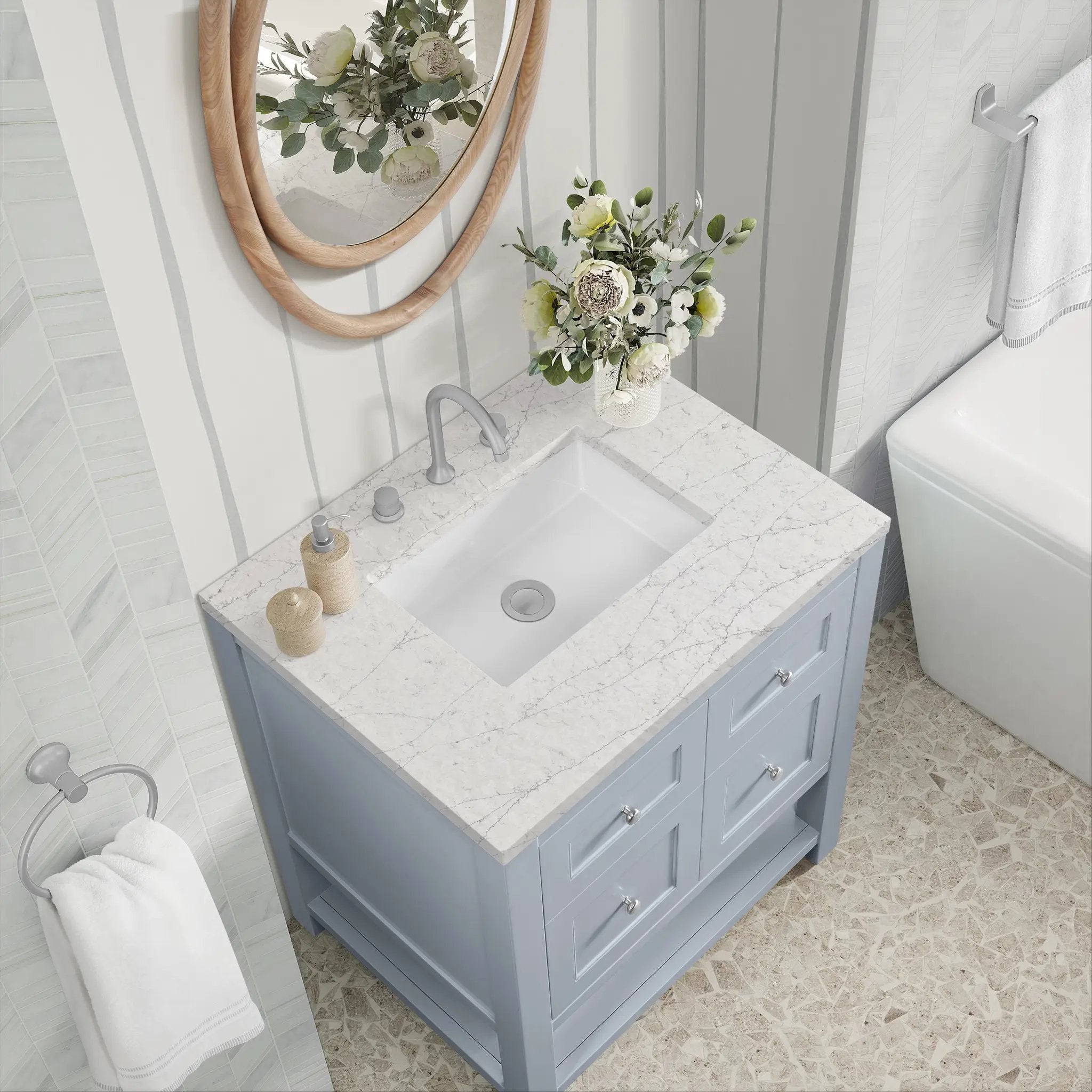 serenity blue vanity