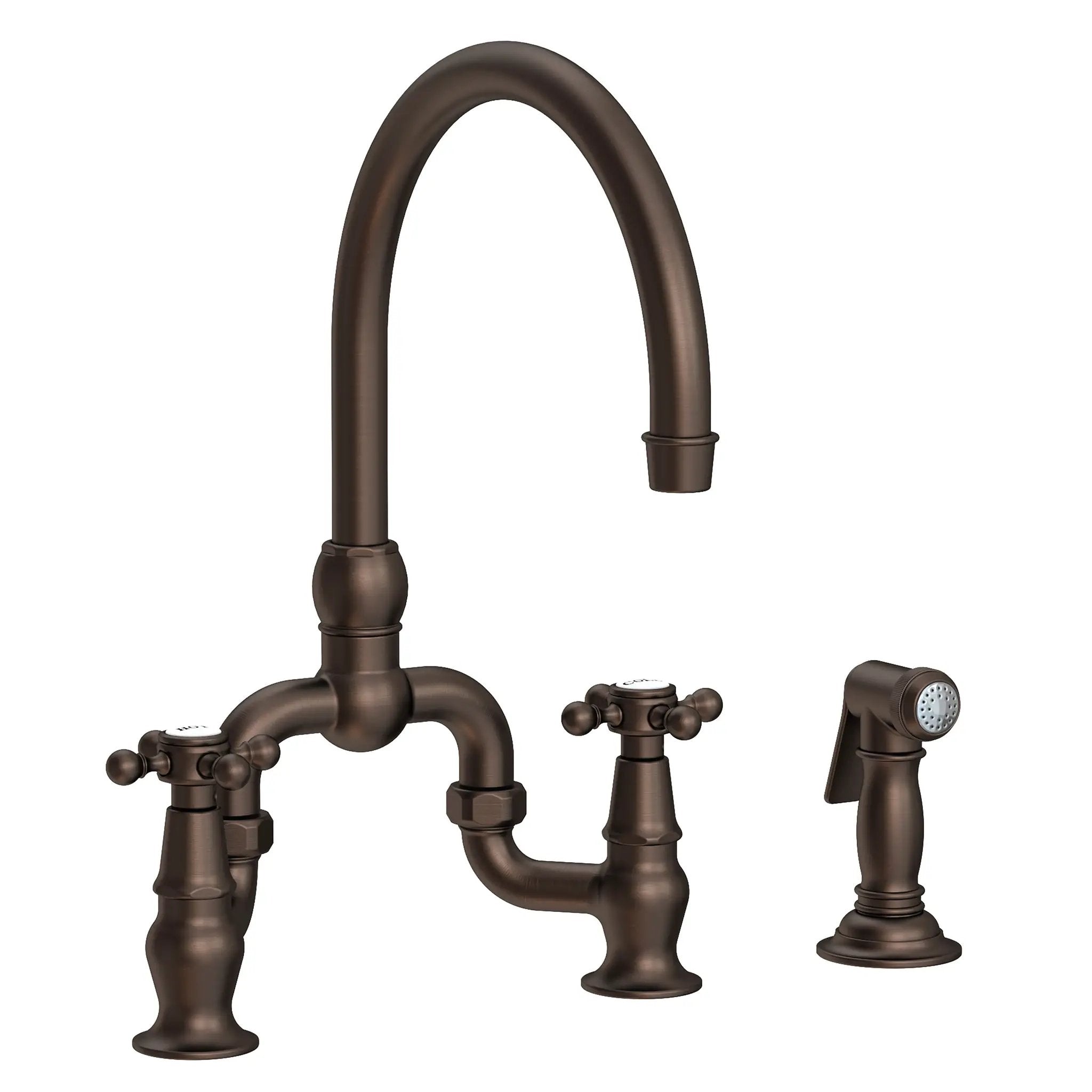 Newport Brass Chesterfield Kitchen Bridge Faucet with Side Spray by Newport Brass
