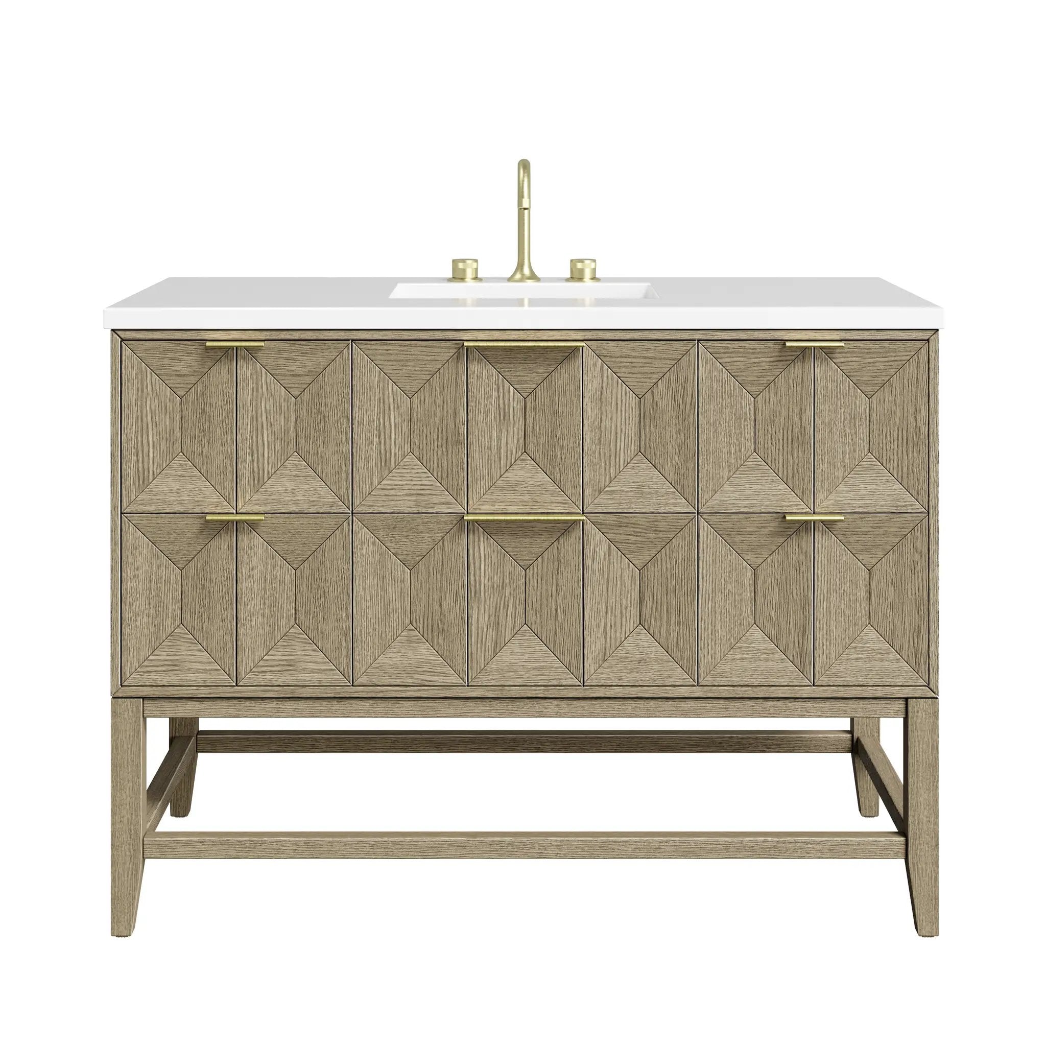 James Martin Emmeline 48" Single Vanity Set - Pebble Oak by James Martin Vanities