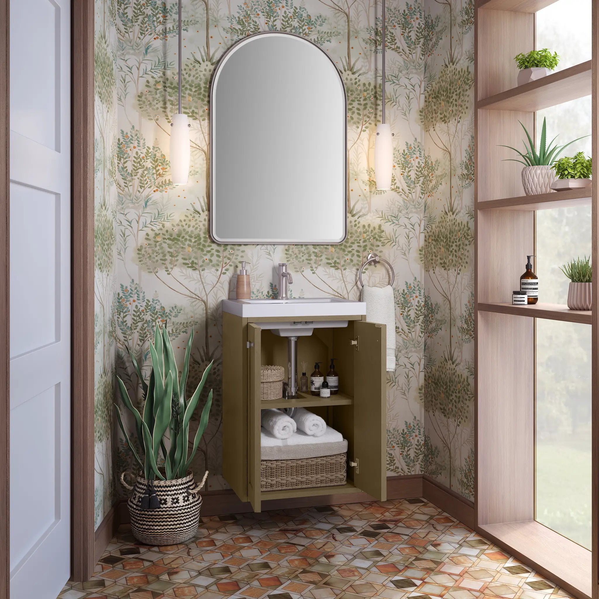 walnut whisper vanity