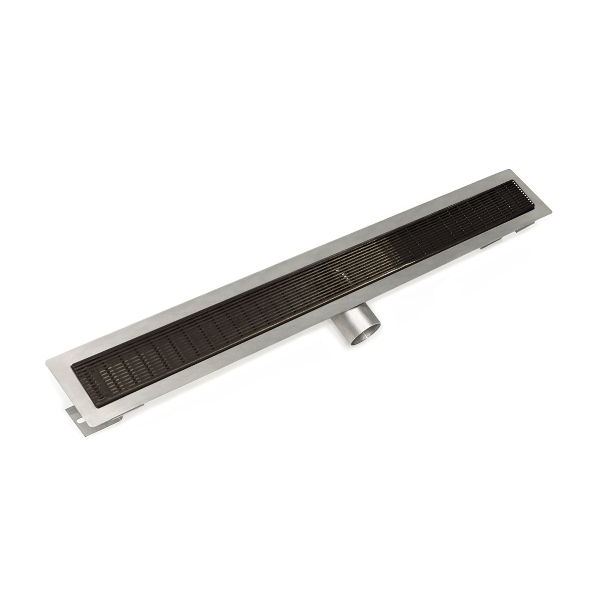 Infinity Drain 60" FT Series Side Outlet Linear Drain Kit with 2 1/2" Wedge Wire Grate