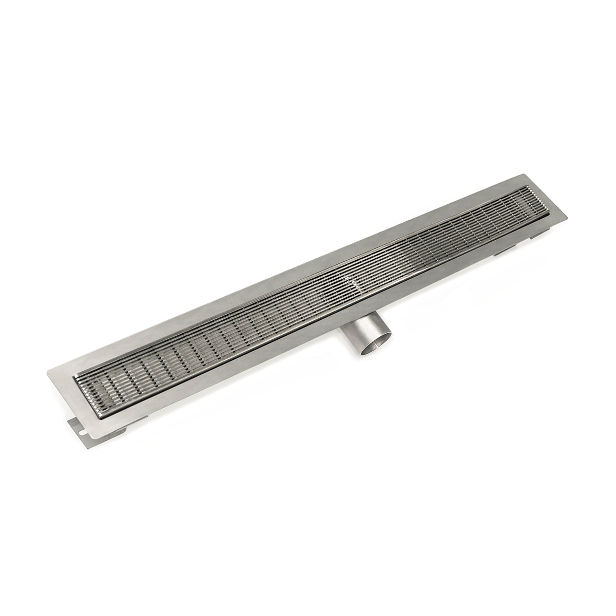 Infinity Drain 24" FT Series Side Outlet Linear Drain Kit with 2 1/2" Wedge Wire Grate
