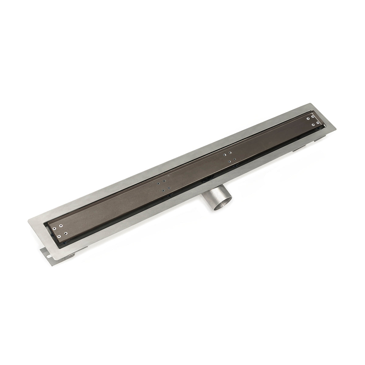 Infinity Drain 24" FT Series Side Outlet Linear Drain Kit with Tile Insert Frame