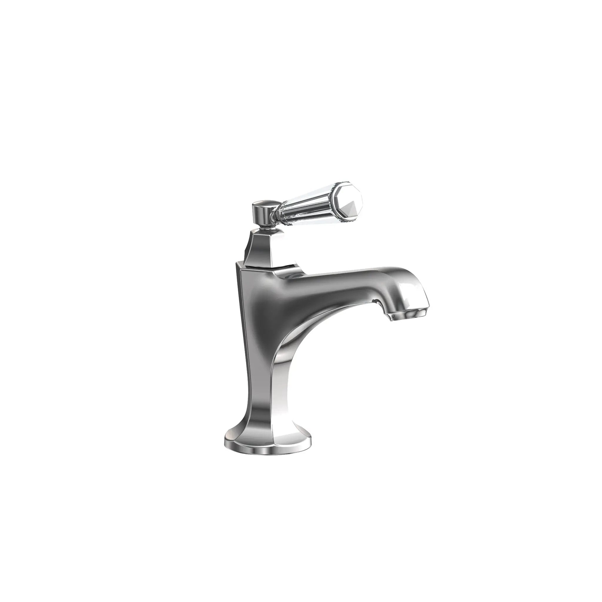 polished chrome lavatory faucet