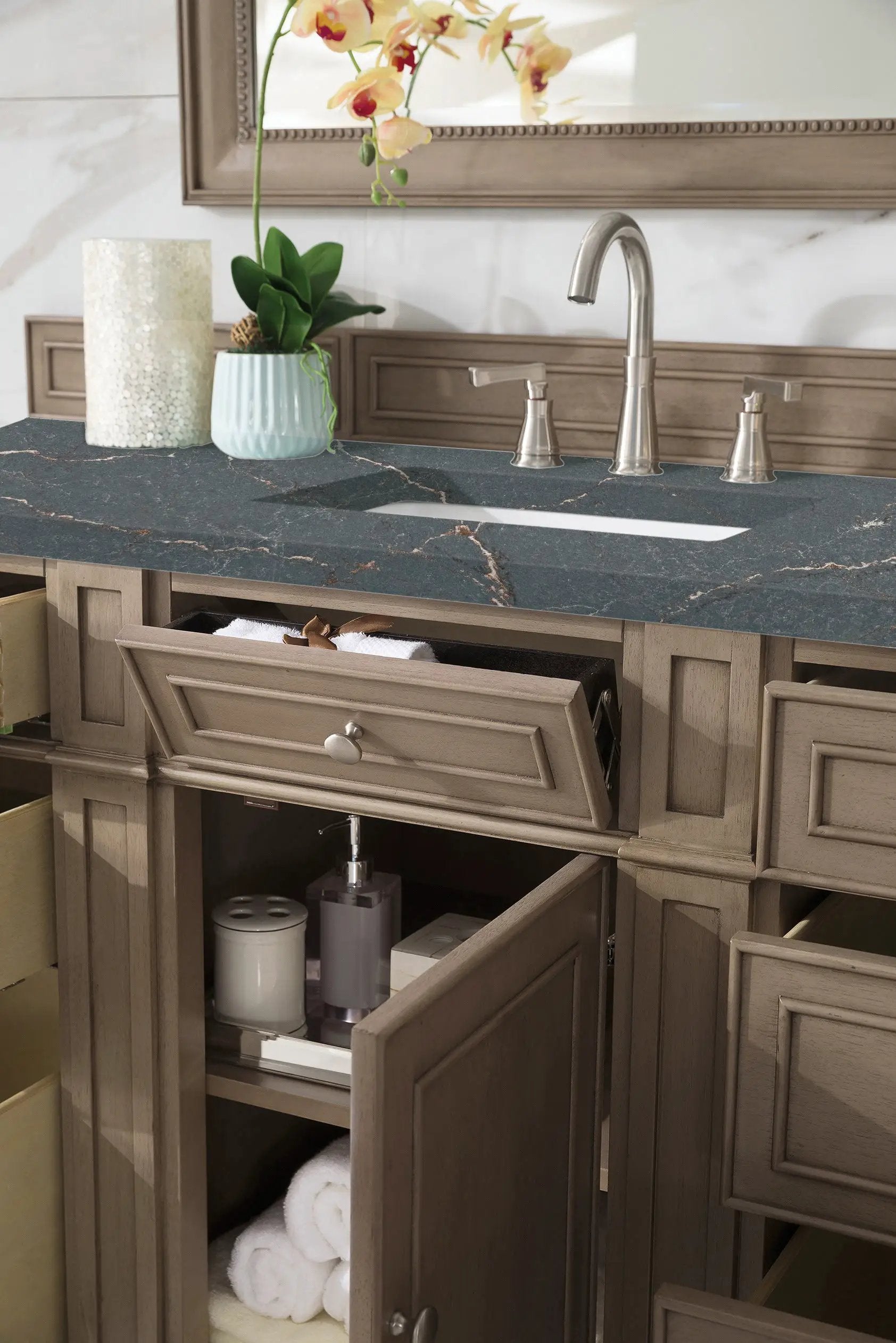 whitewashed walnut vanity