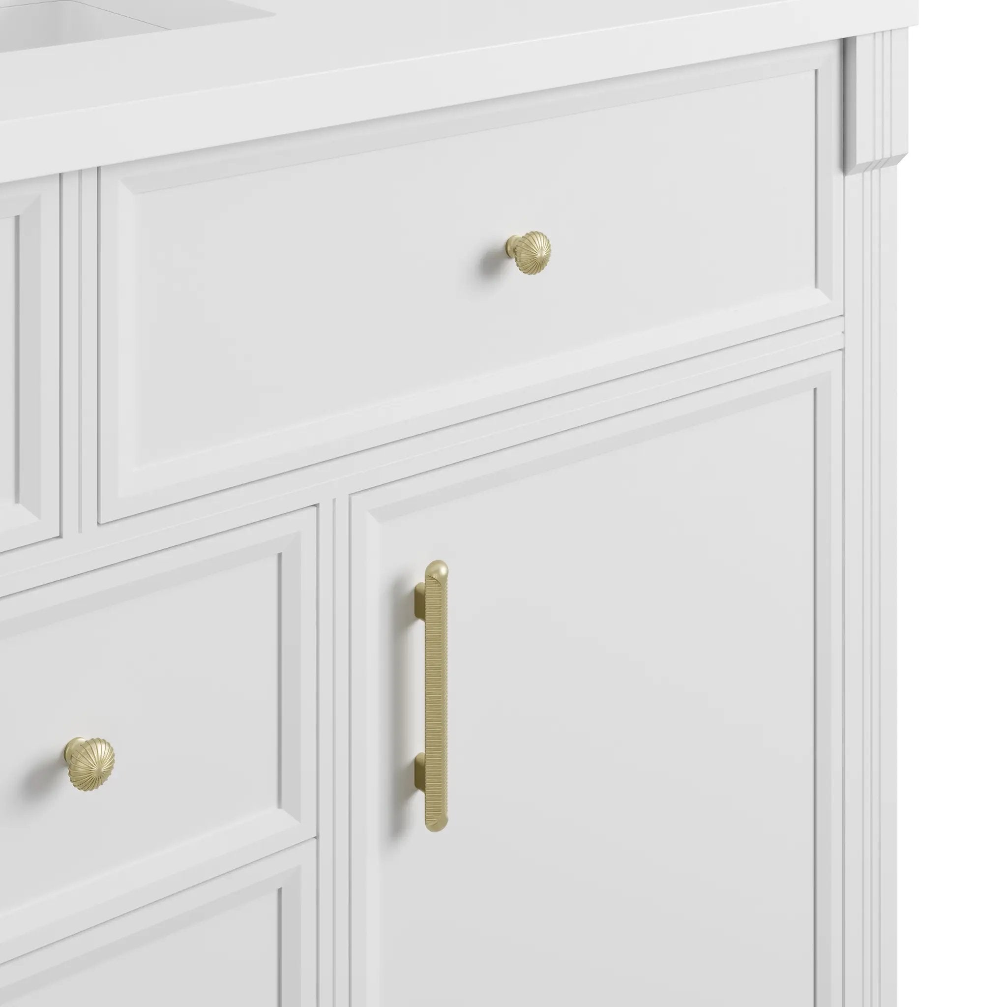 bright white vanity