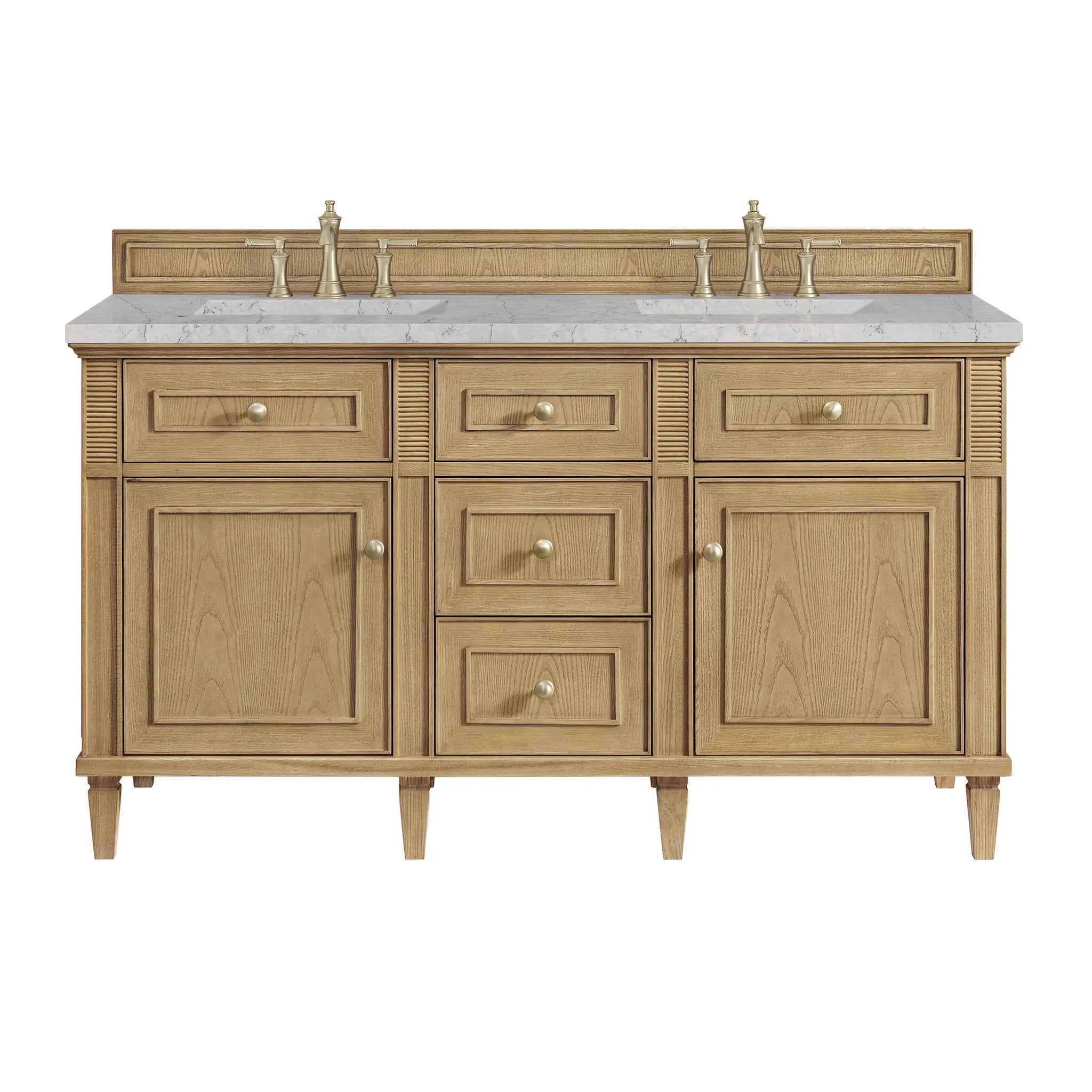 James Martin Lorelai 60" Double Vanity Set - Light Natural Oak by James Martin Vanities