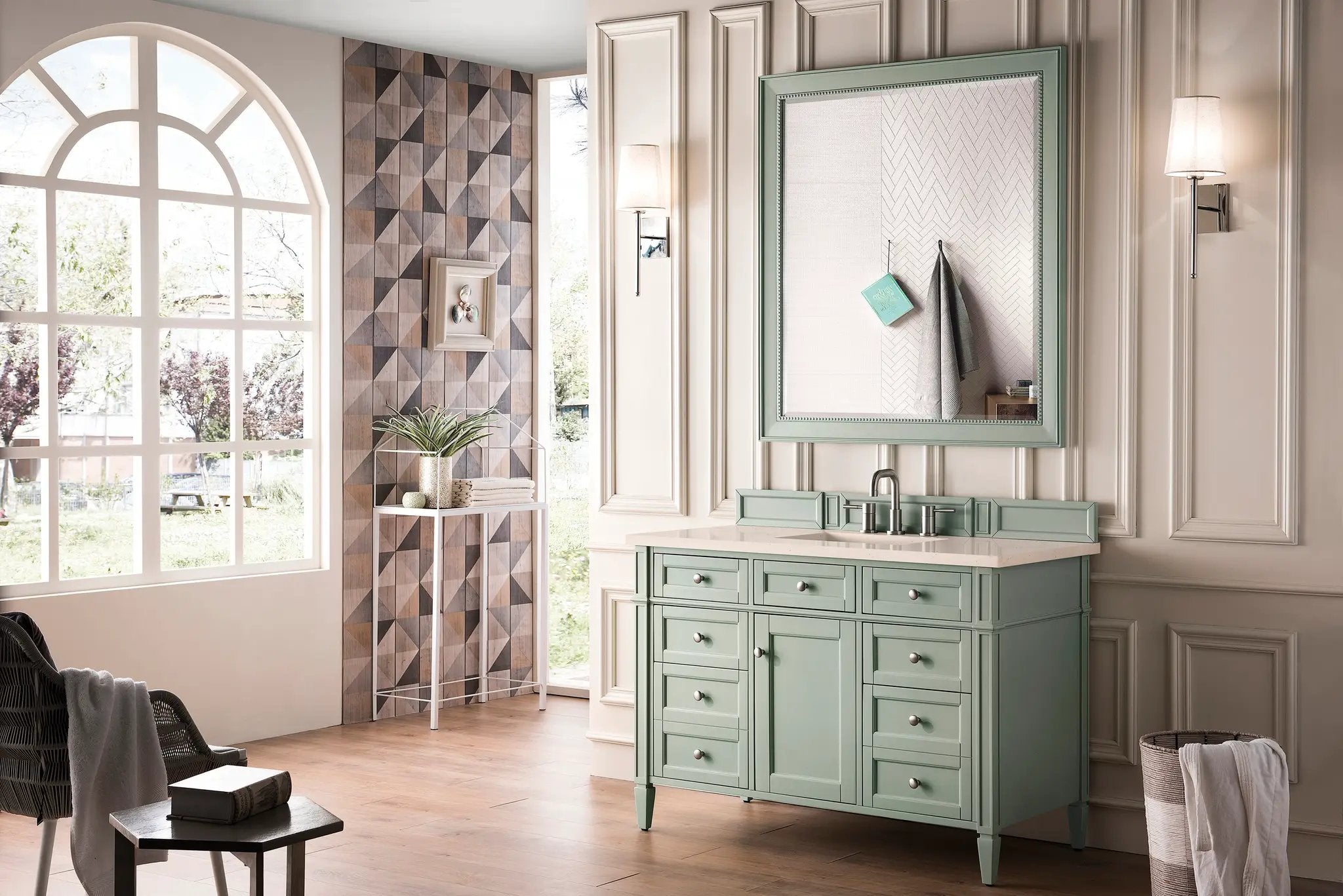 sage green vanity