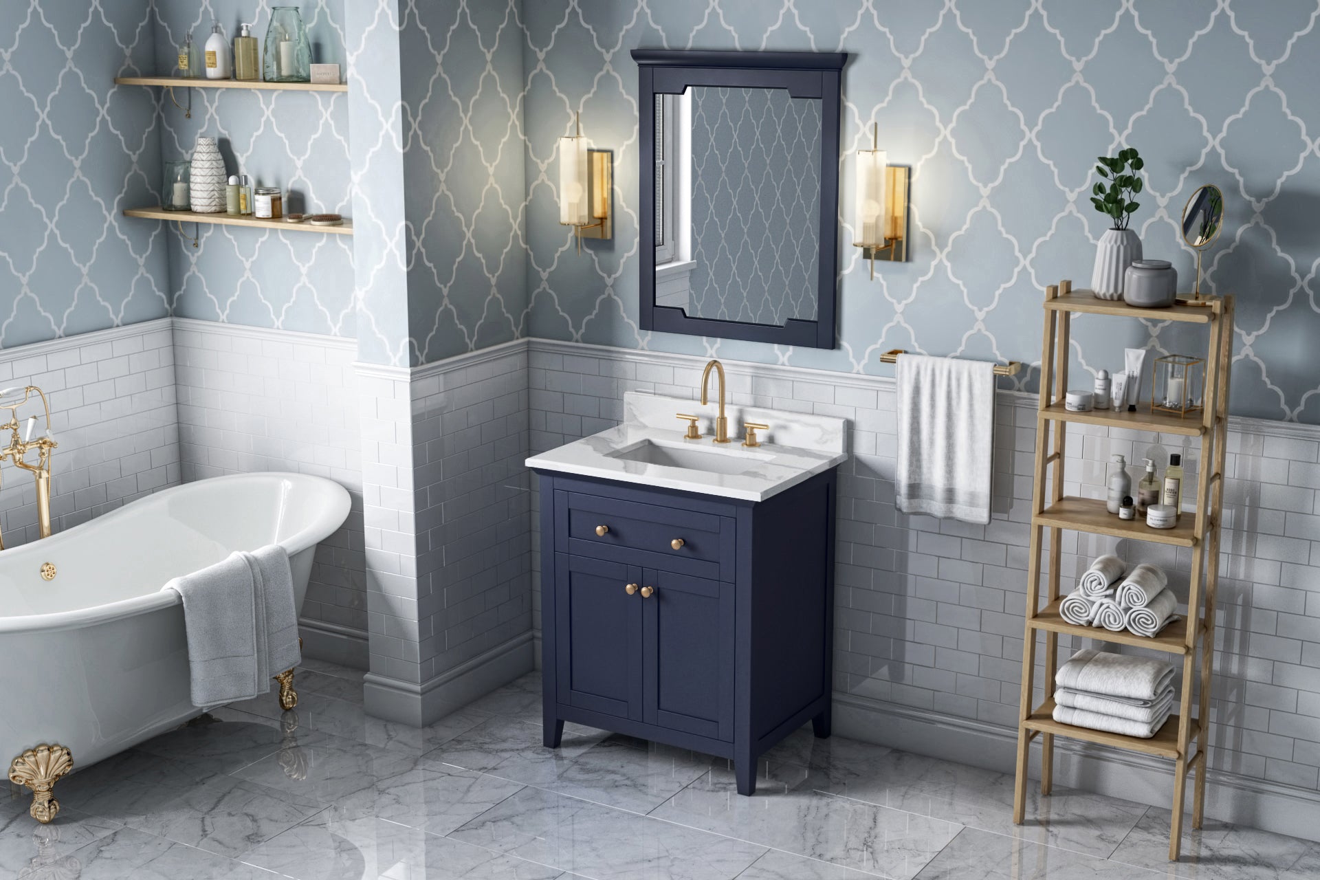 hale blue vanity