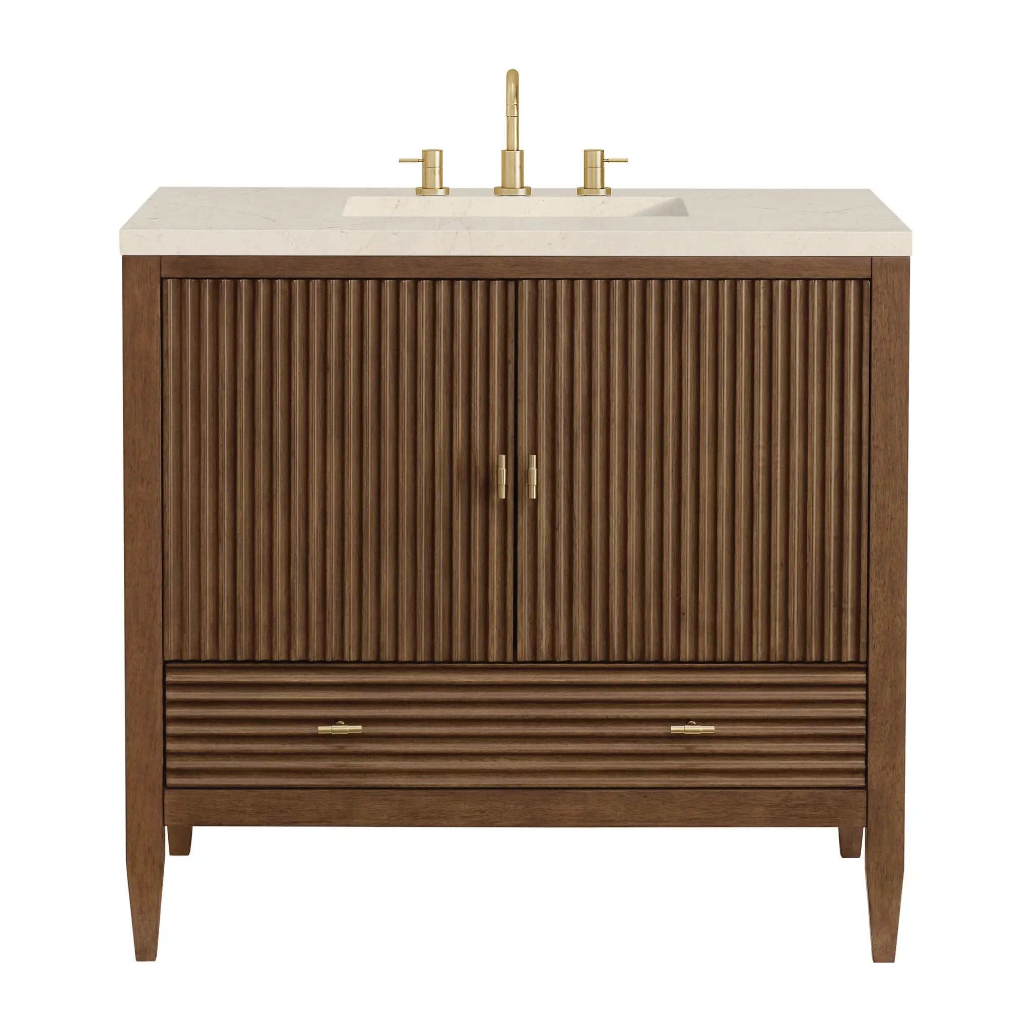 James Martin Myrrin 36" Vanity Set - Mid Century Walnut by James Martin Vanities