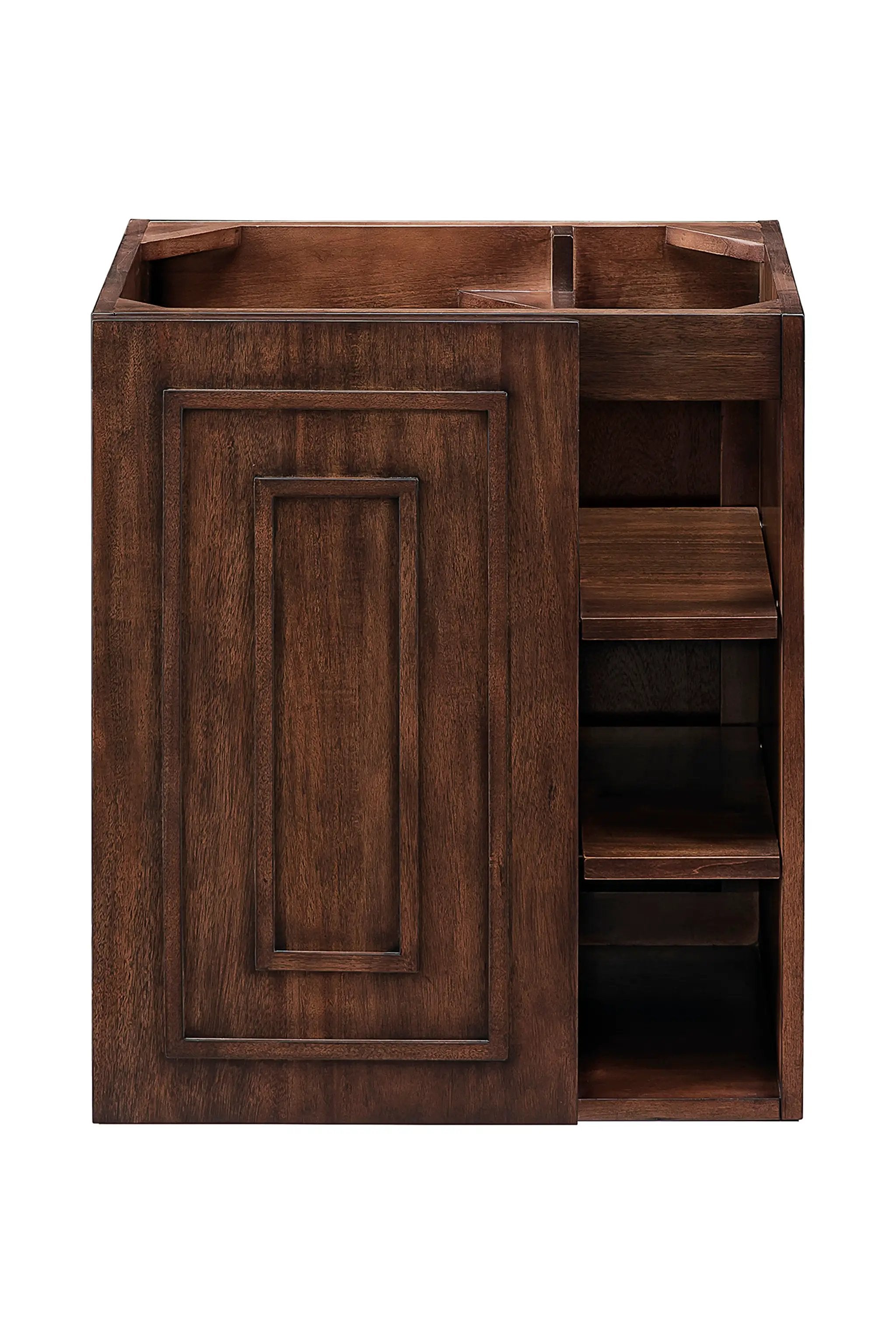 mid-century acacia vanity