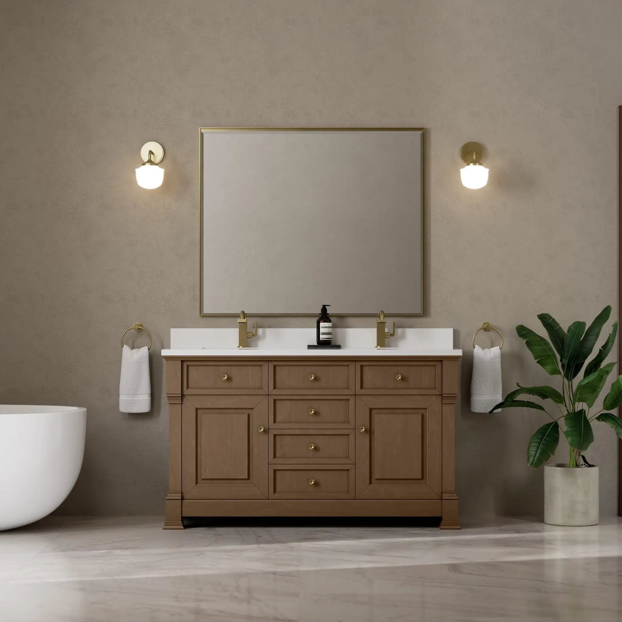 pecan vanity
