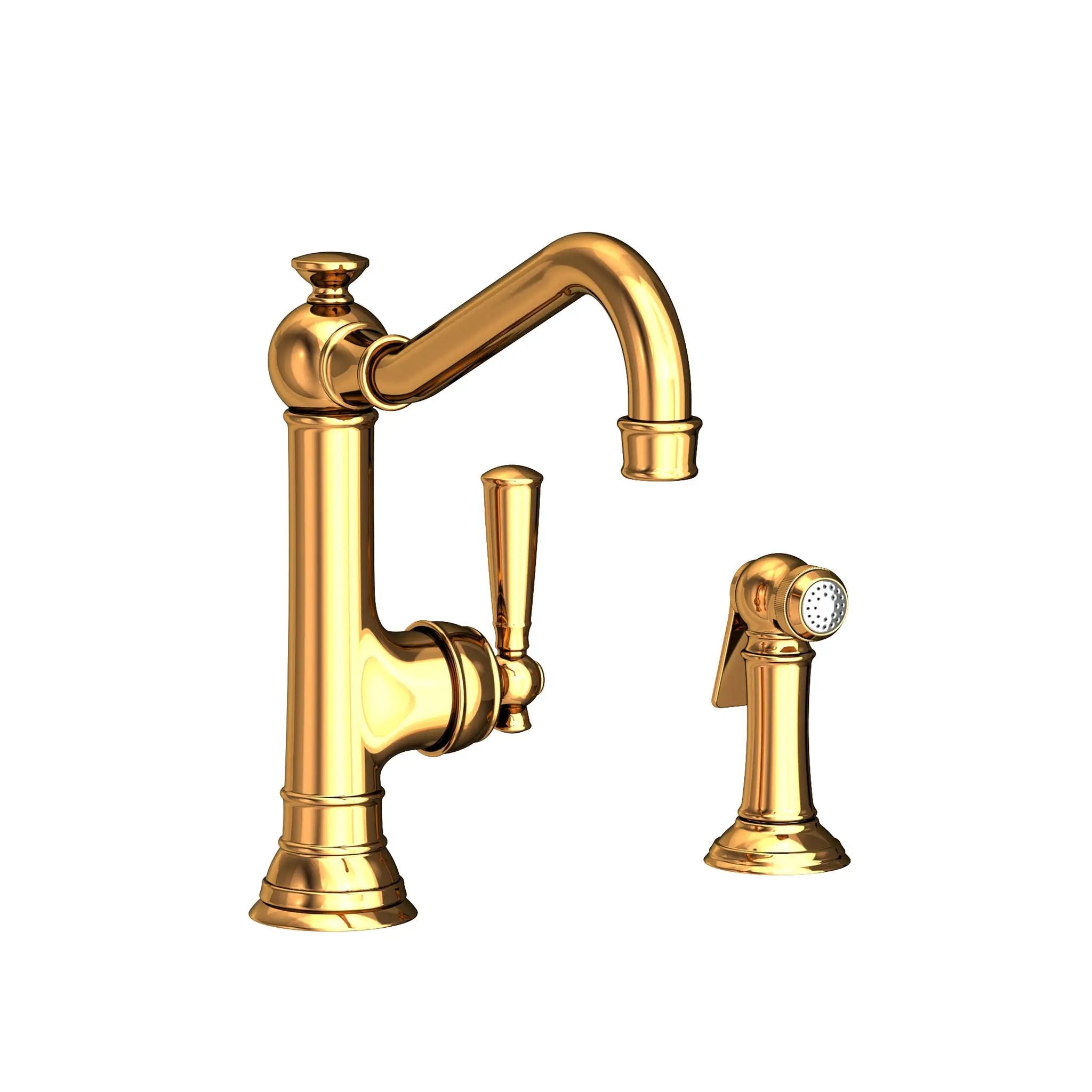 Newport Brass Jacobean Single Handle Kitchen Faucet with Side Spray by Newport Brass