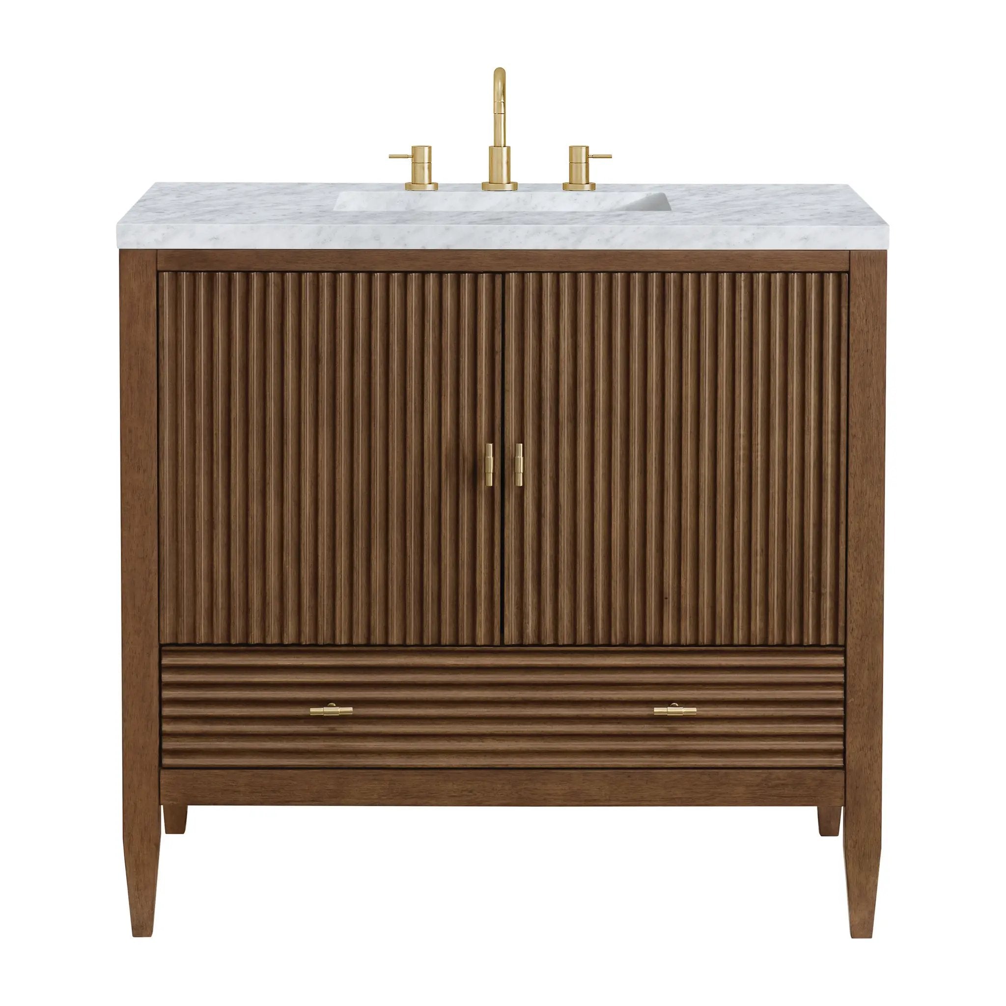 James Martin Myrrin 36" Vanity Set - Mid Century Walnut by James Martin Vanities