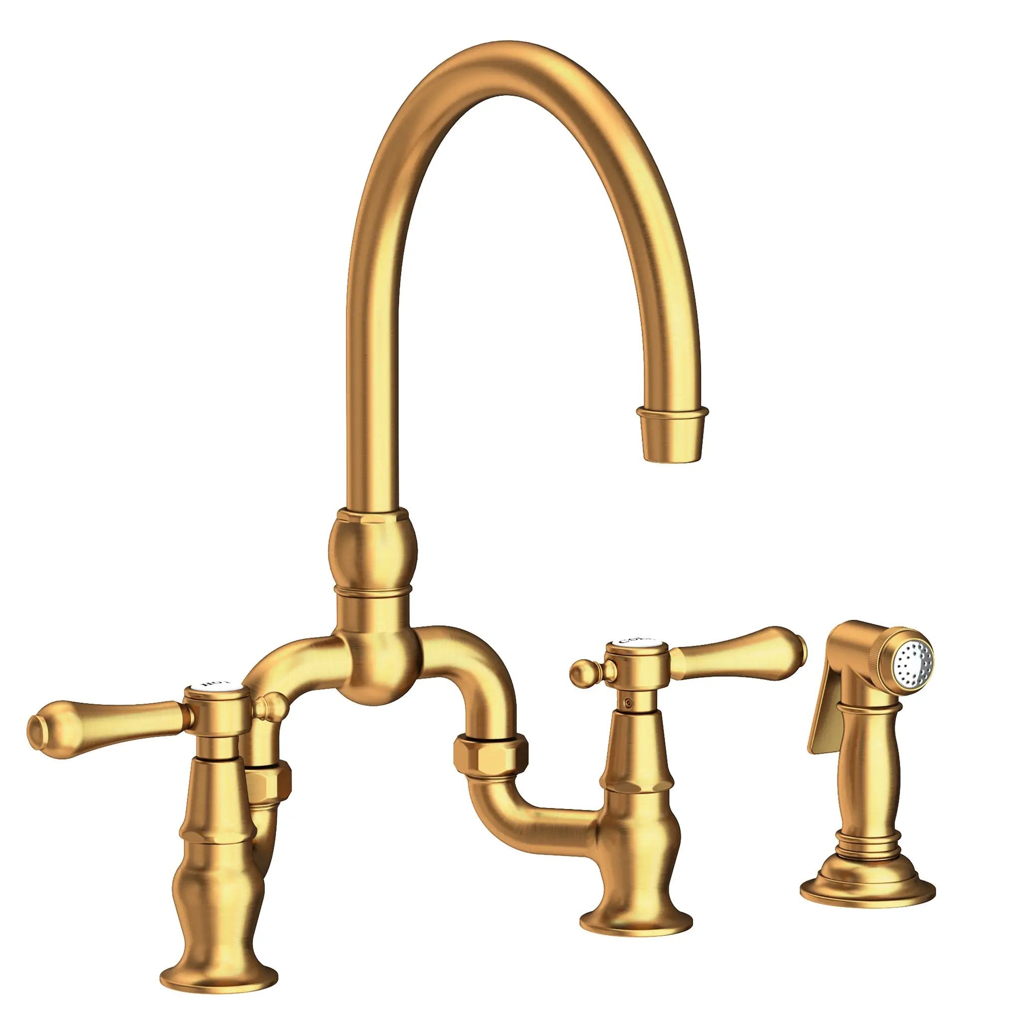Newport Brass Chesterfield Kitchen Bridge Faucet with Side Spray by Newport Brass