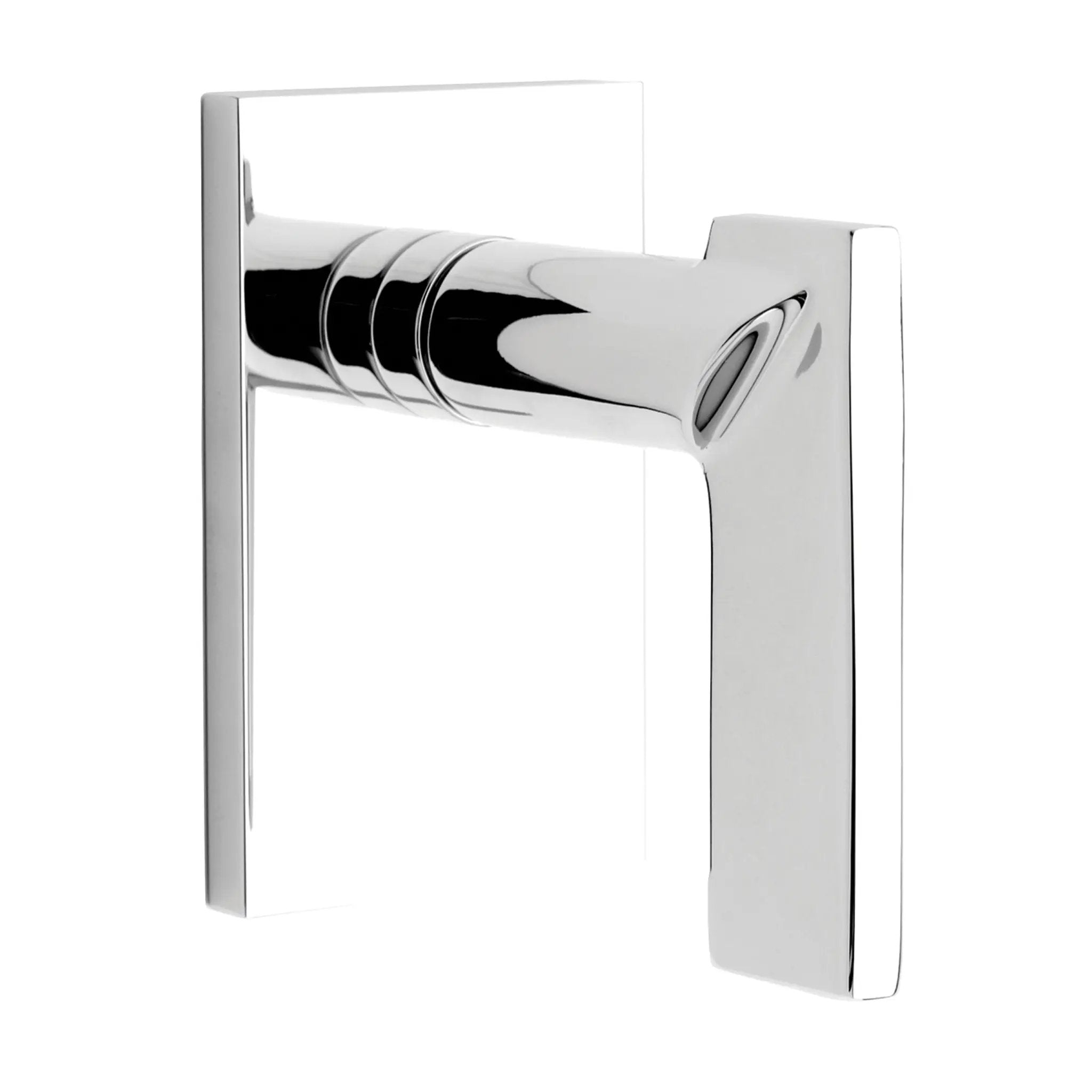 polished chrome flow control handle
