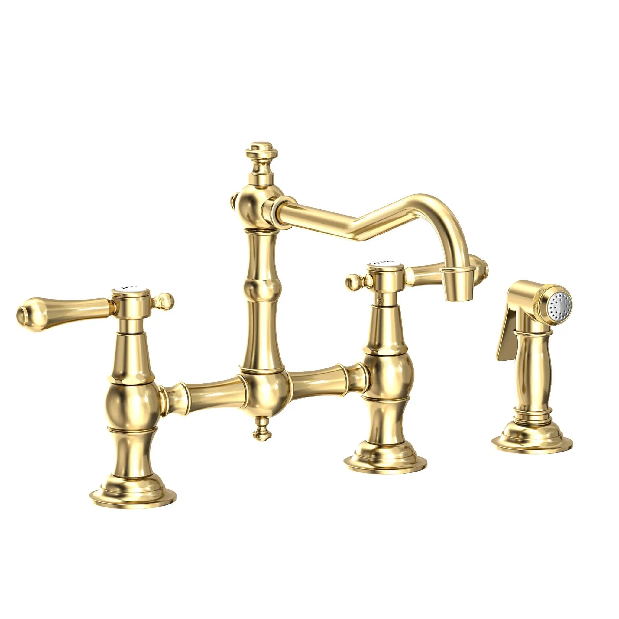 Newport Brass Chesterfield Kitchen Bridge Faucet with Side Spray by Newport Brass