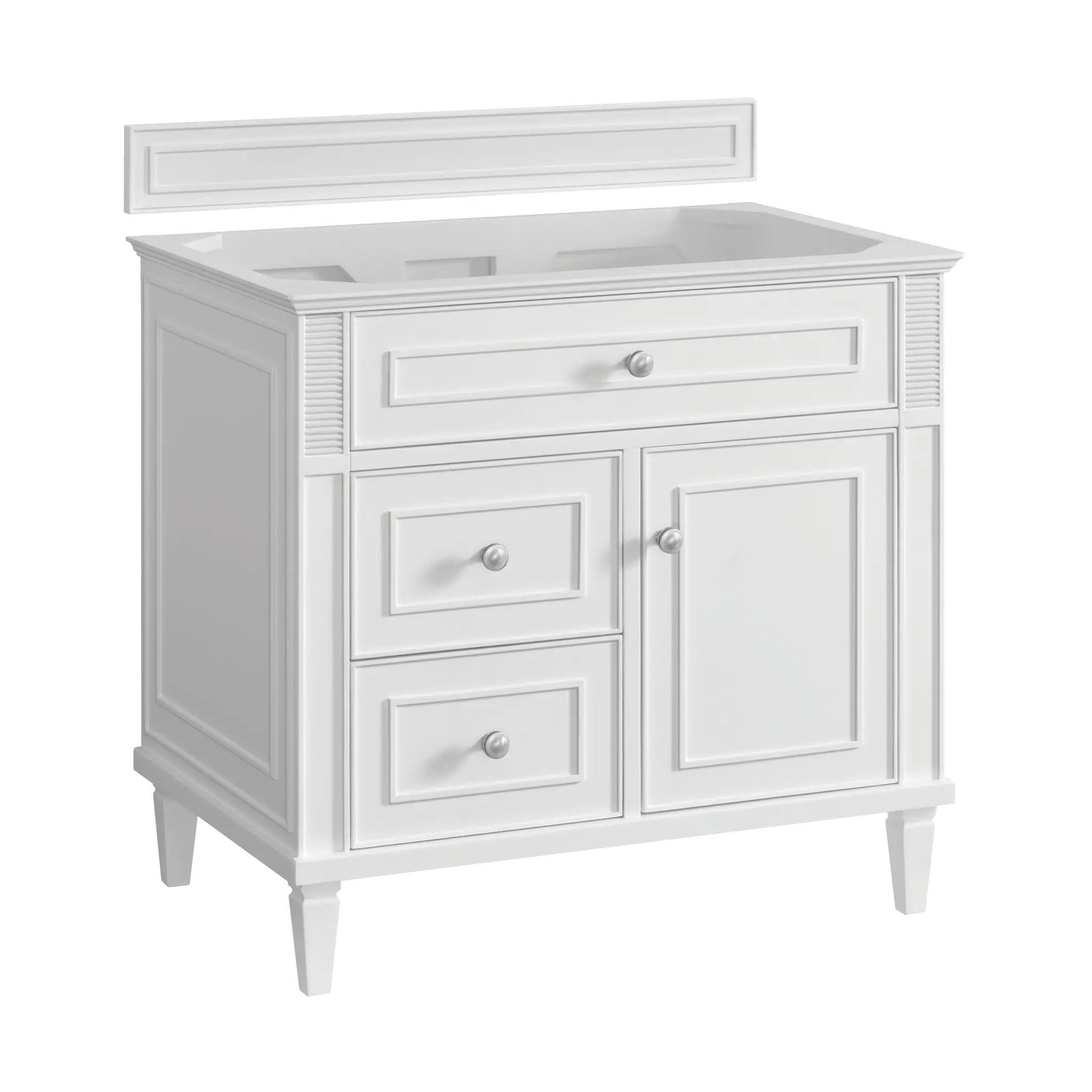 bright white vanity