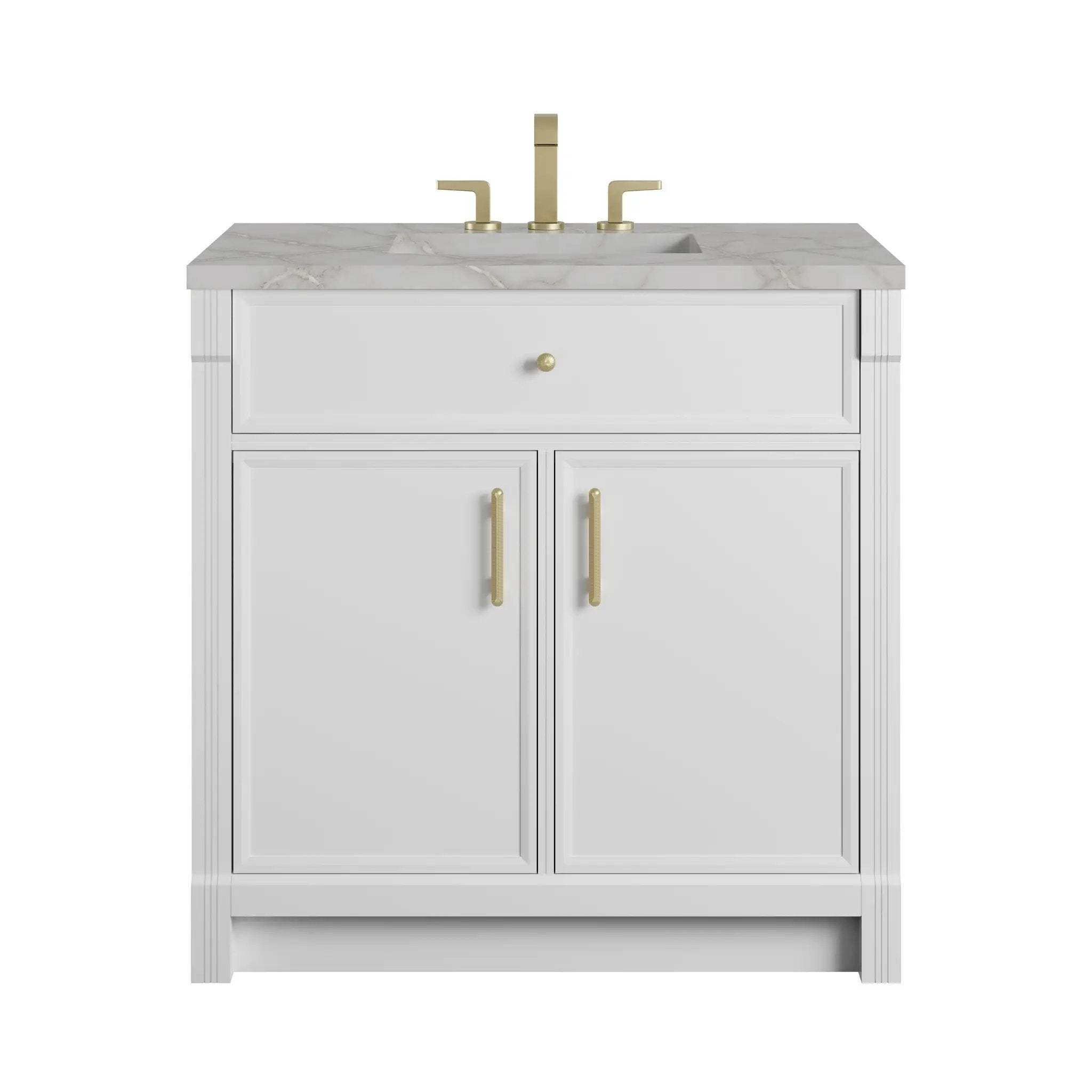 James Martin Bellshire 36" Single Vanity Set - Bright White by James Martin Vanities