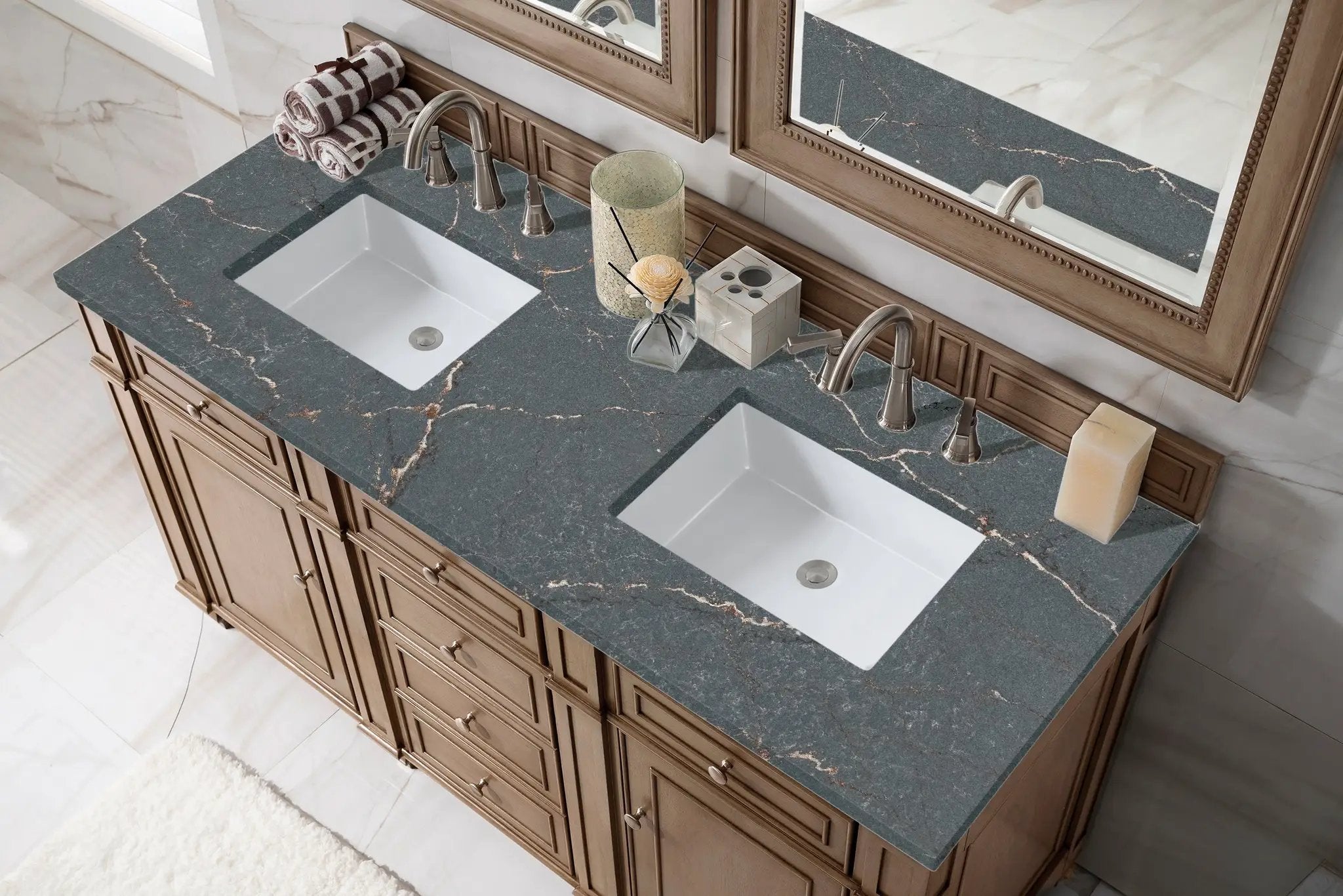 whitewashed walnut vanity