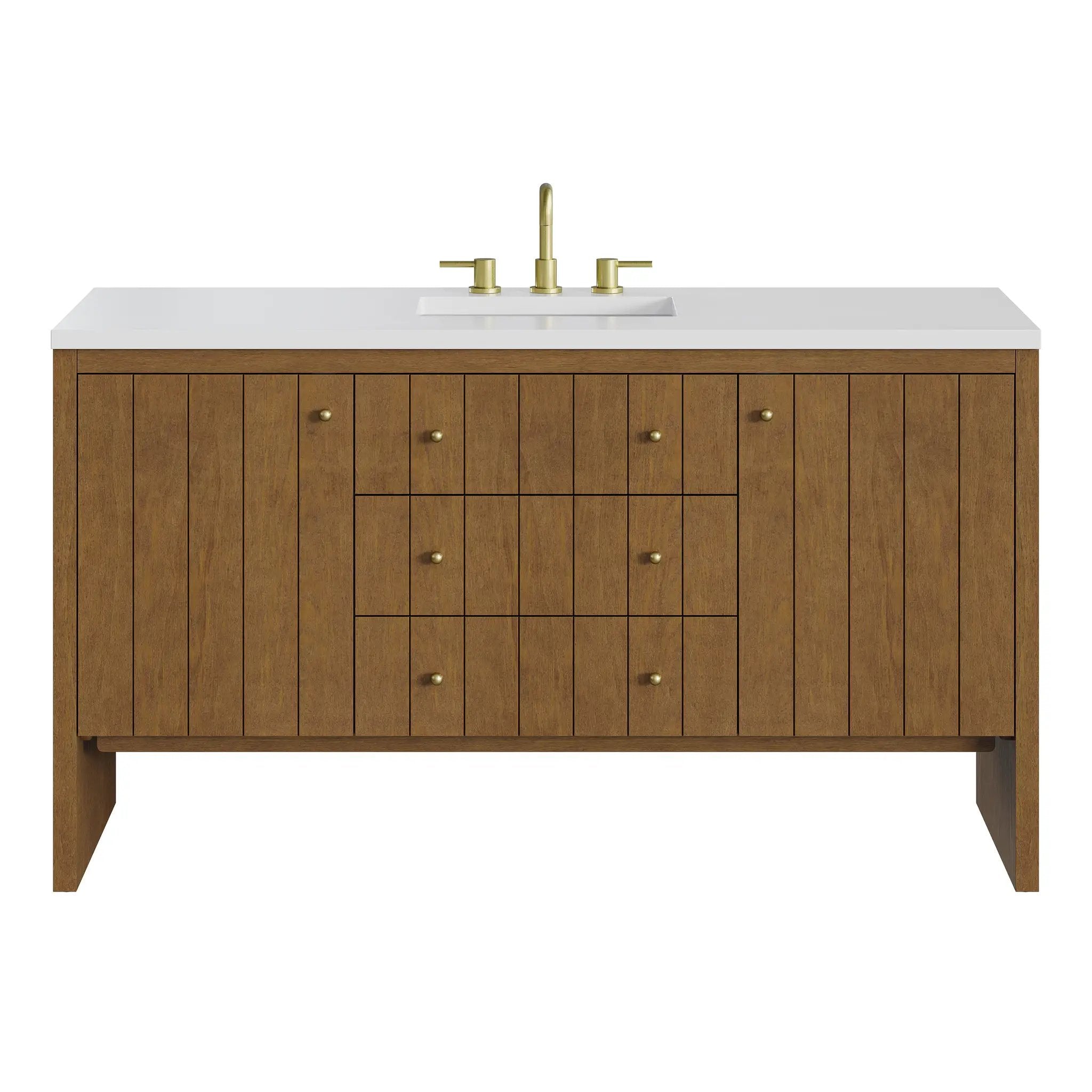 James Martin Hudson 60" Single Vanity Set - Honey Oak by James Martin Vanities