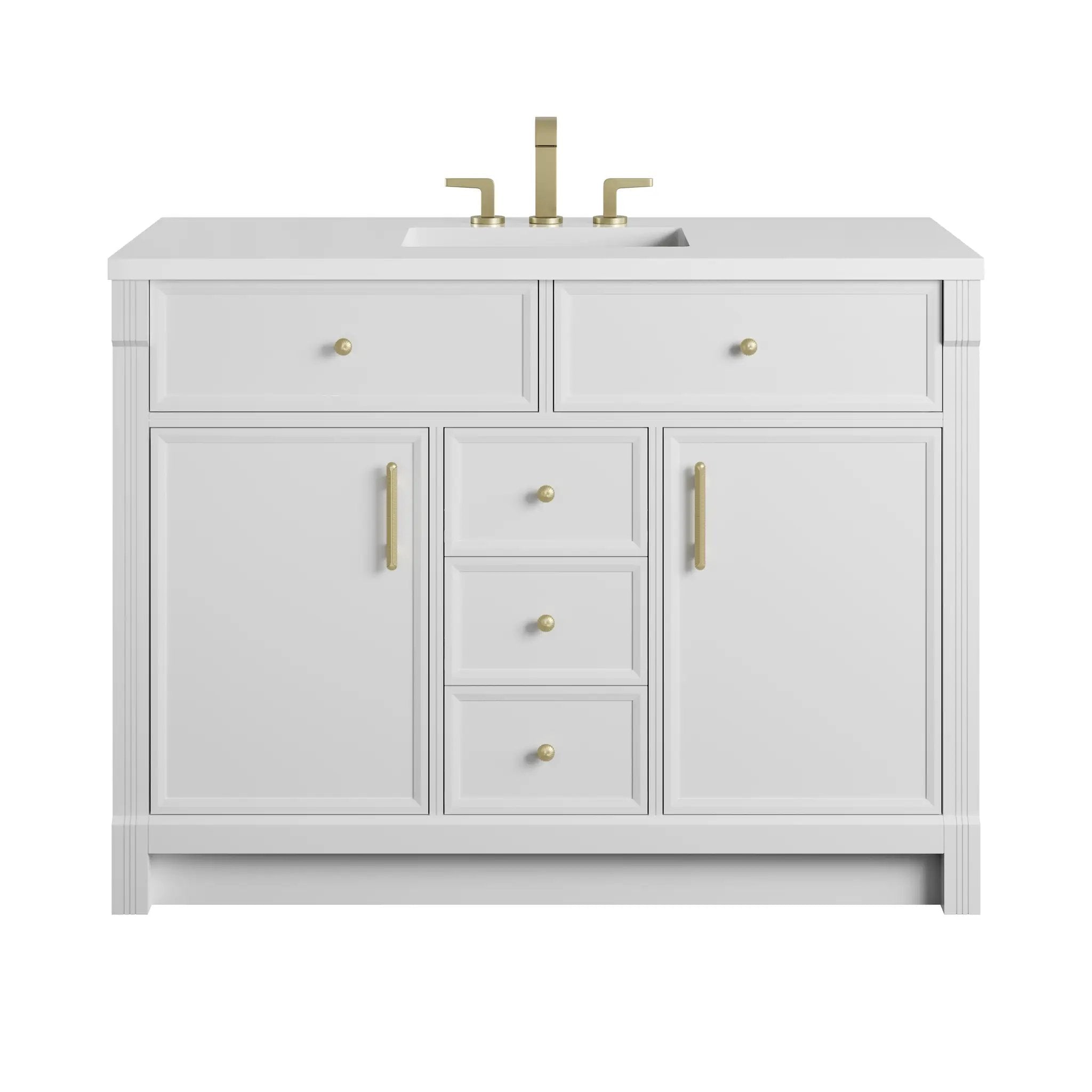 James Martin Bellshire 48" Single Vanity Set - Bright White by James Martin Vanities