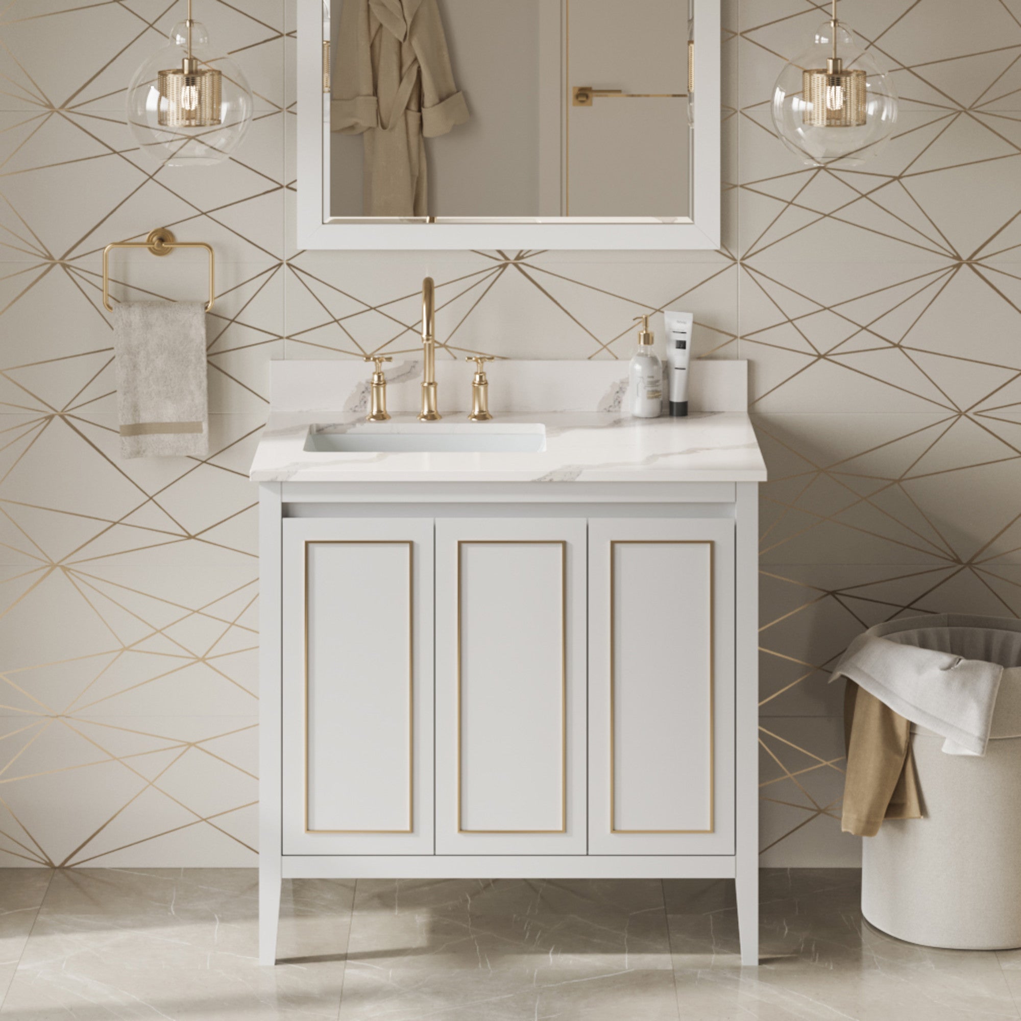 Jeffrey Alexander 36" Percival Vanity Set