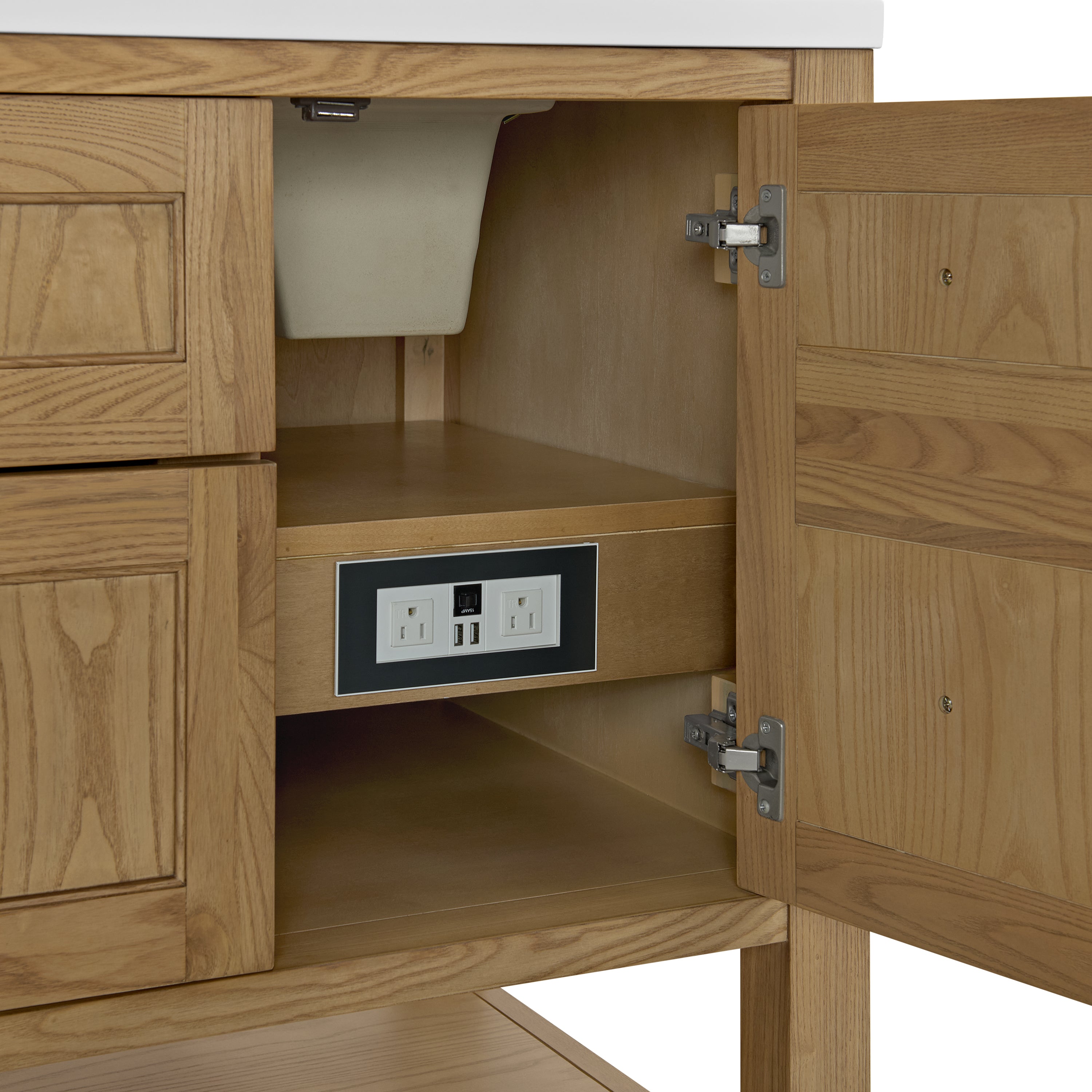 light natural oak vanity