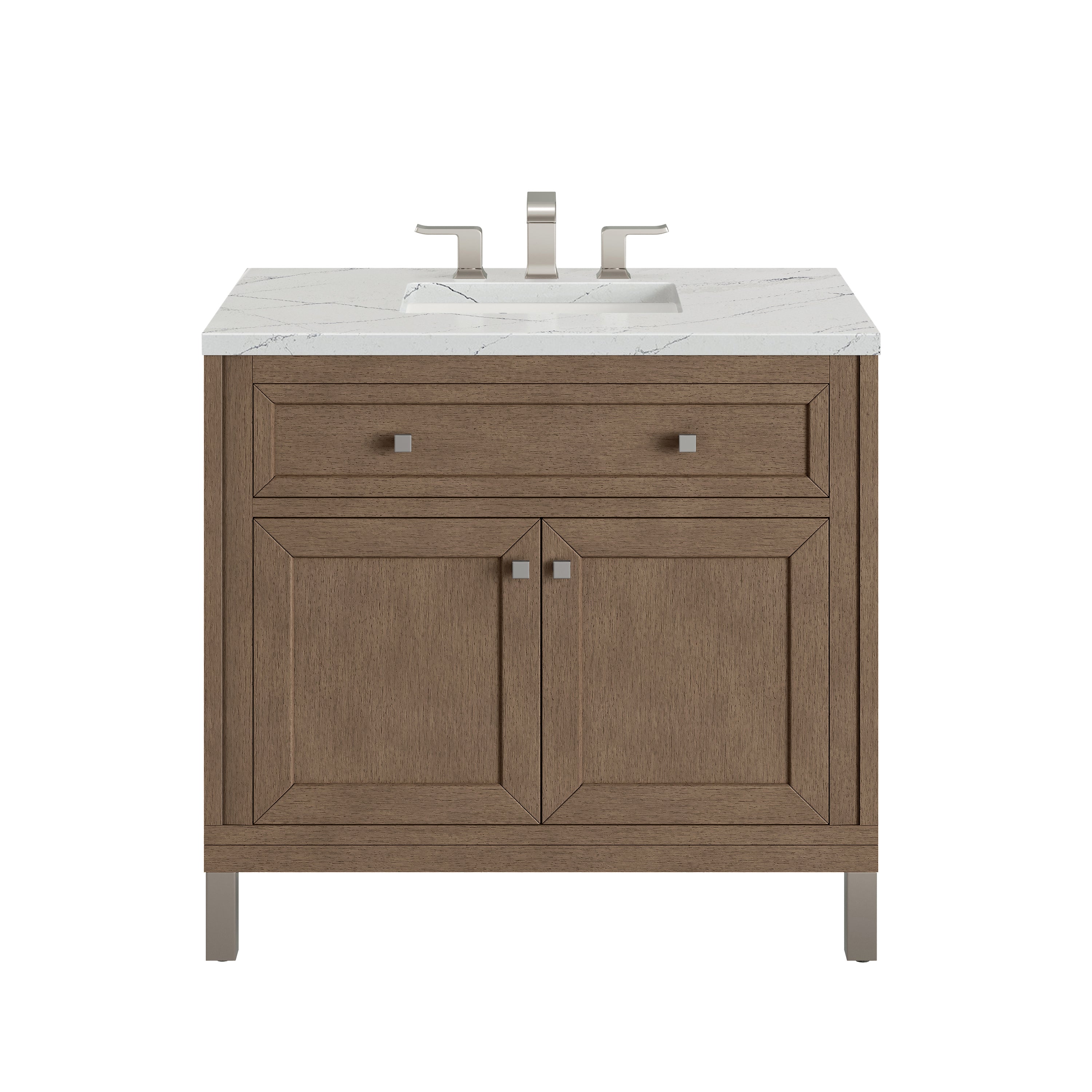 James Martin Vanities Chicago 36" Single Vanity - Whitewashed Walnut