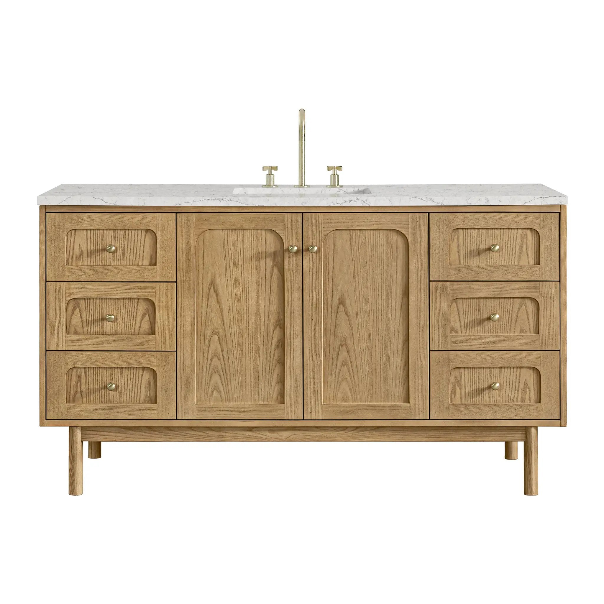 James Martin Laurent 60" Single Vanity Set - Light Natural Oak by James Martin Vanities