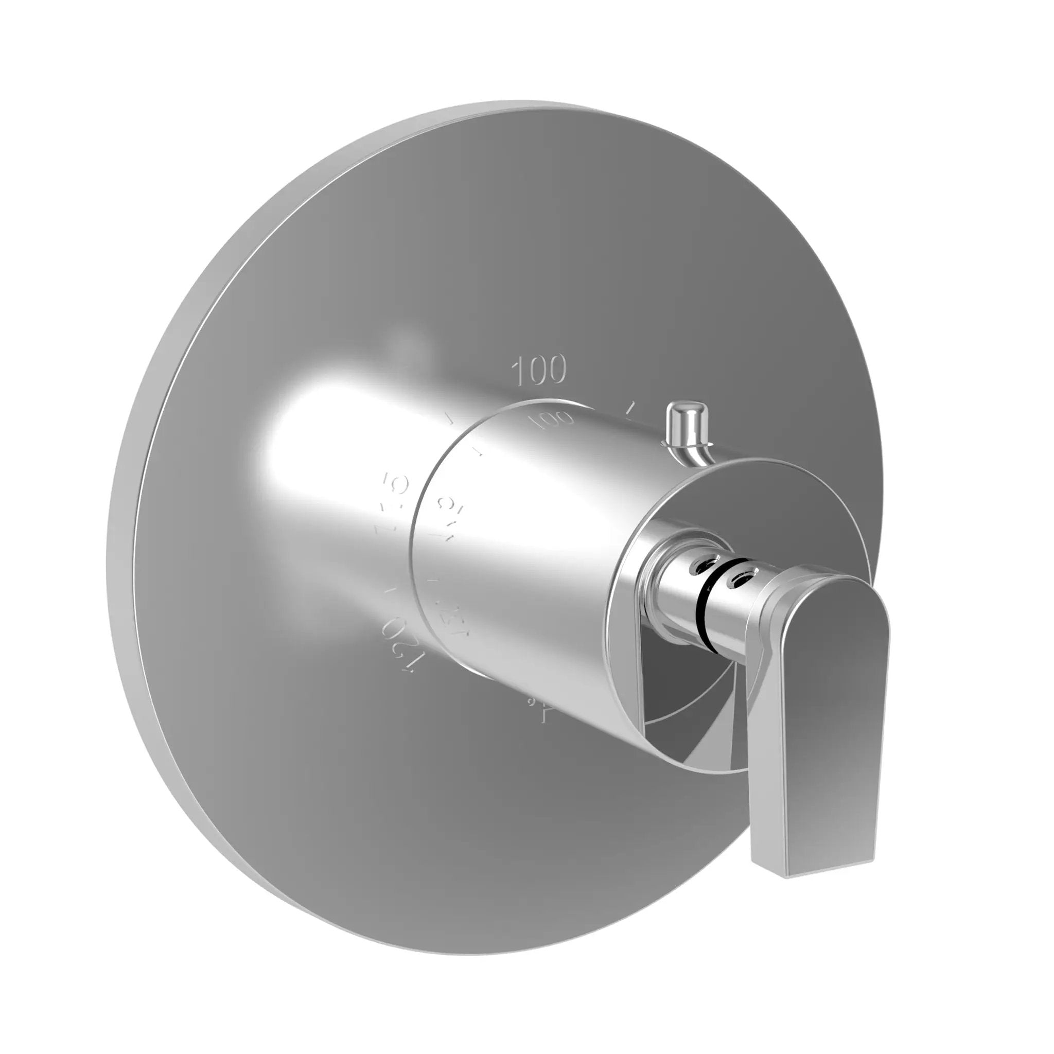 polished chrome thermostatic trim plate