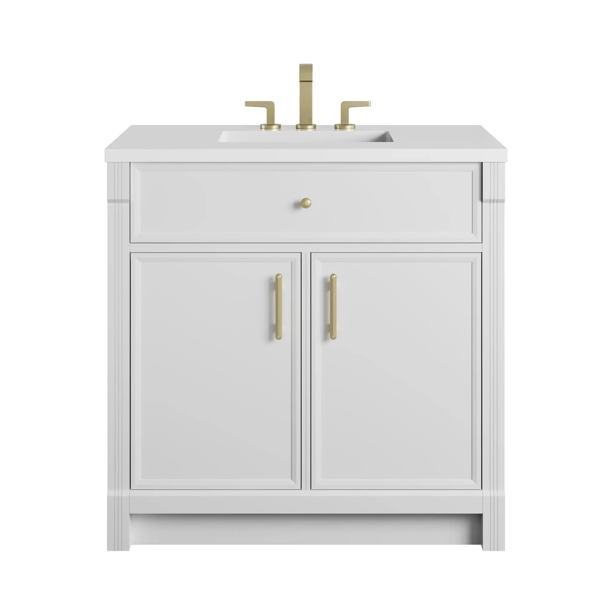 James Martin Bellshire 36" Single Vanity Set - Bright White by James Martin Vanities