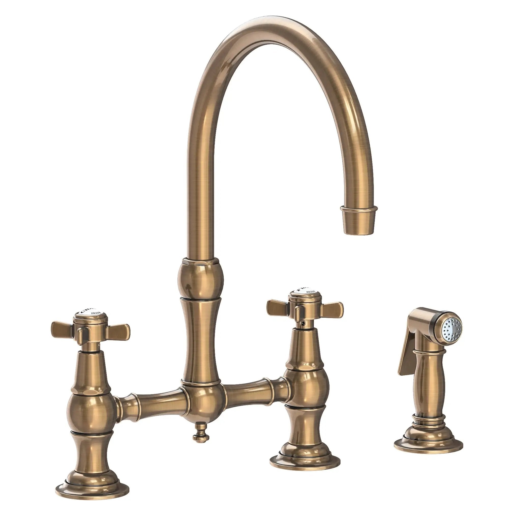 Newport Brass Fairfield Kitchen Bridge Faucet with Side Spray by Newport Brass
