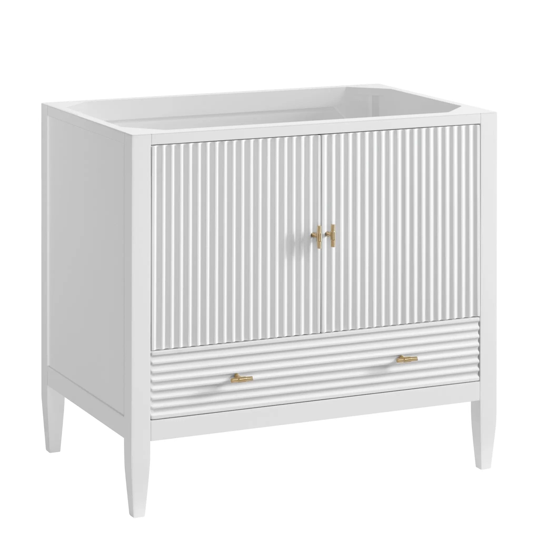bright white vanity