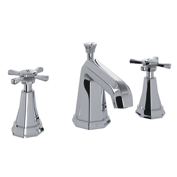polished chrome bathroom faucet