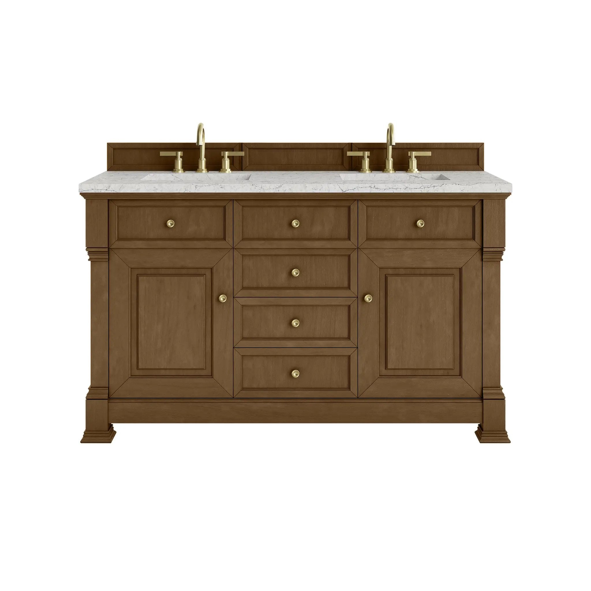 James Martin Brookfield 60" Double Vanity Set - Honey Oak by James Martin Vanities
