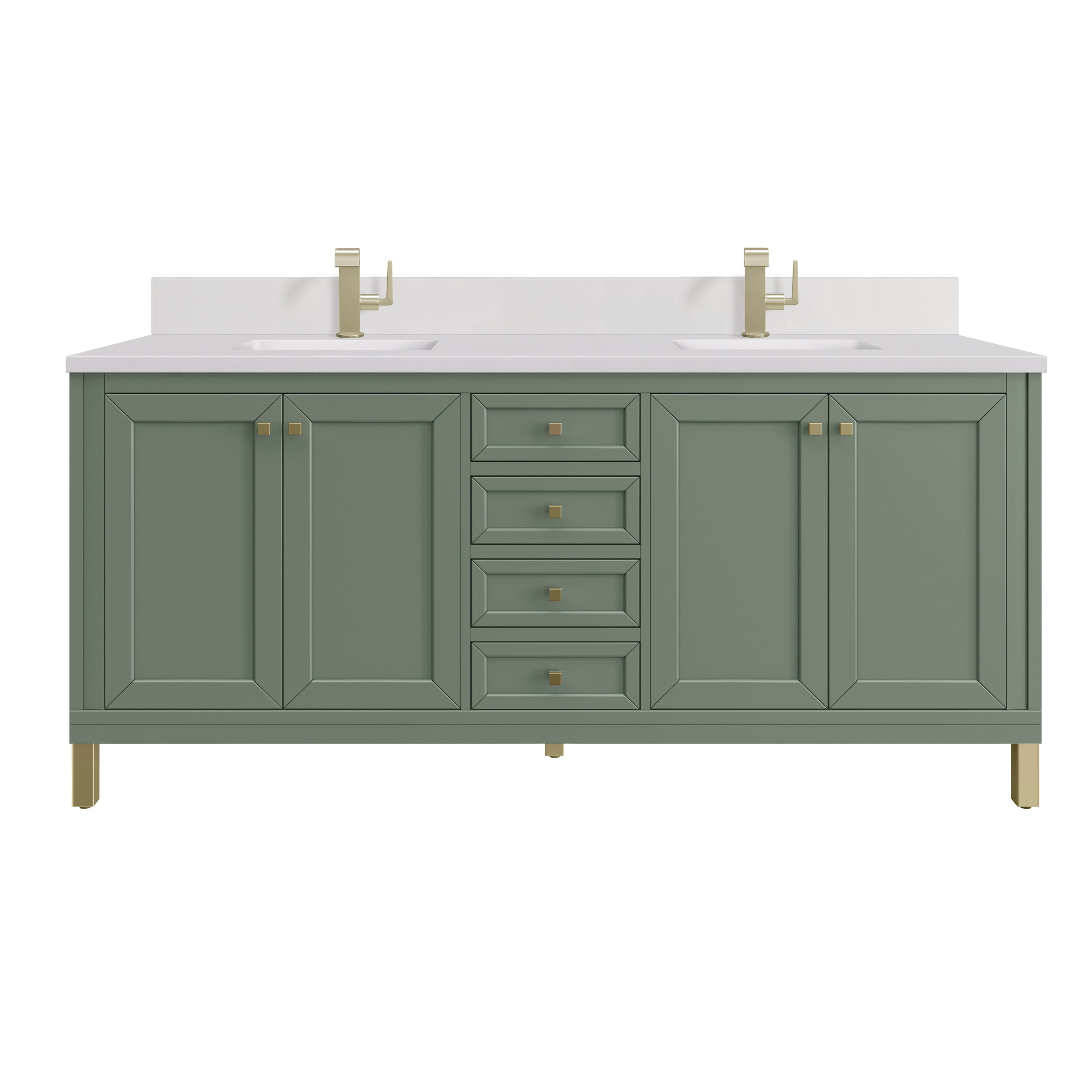 James Martin Vanities Chicago 72" Double Vanity - Smokey Celadon