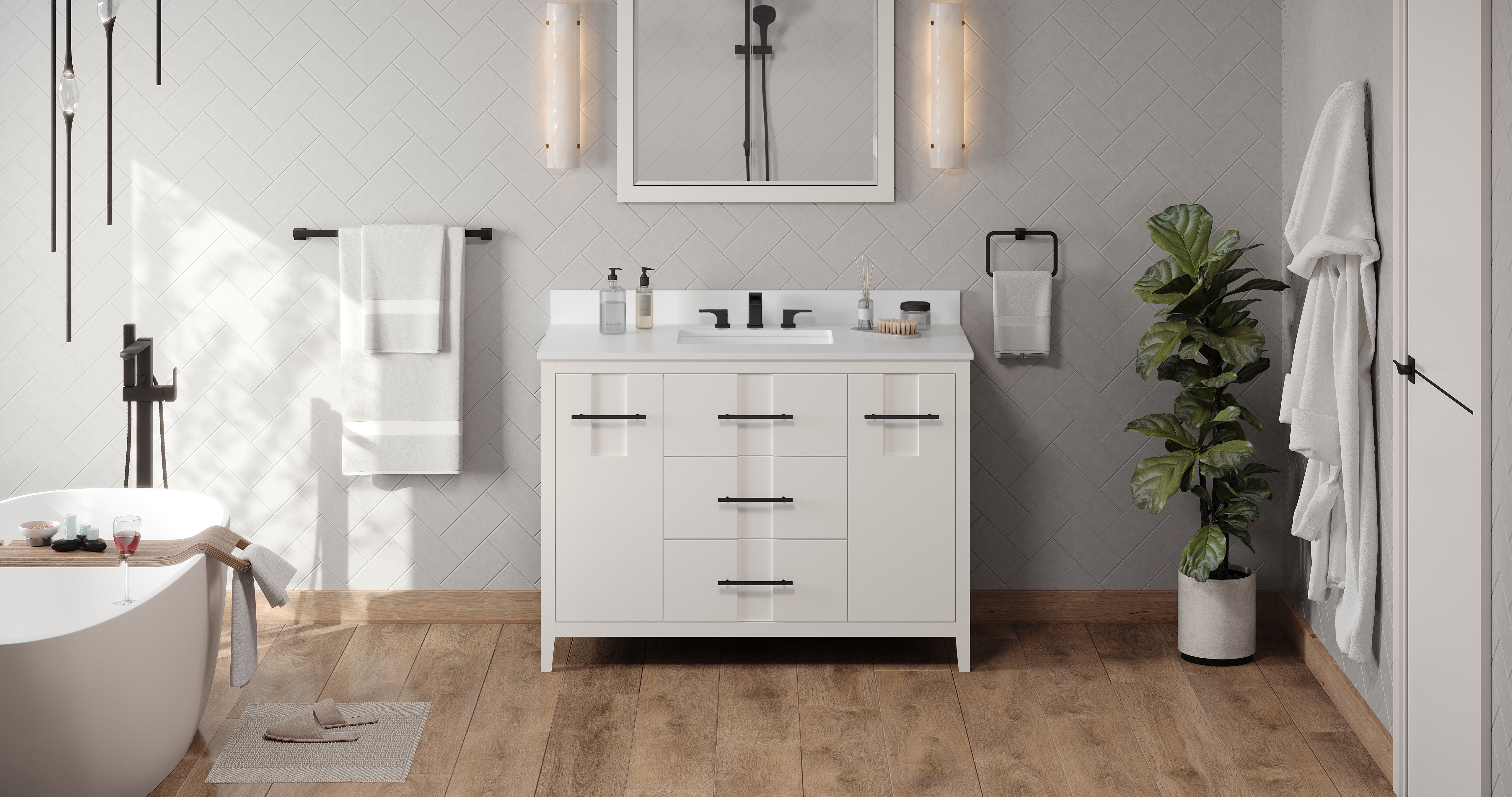 Jeffrey Alexander 48" Katara Vanity Set