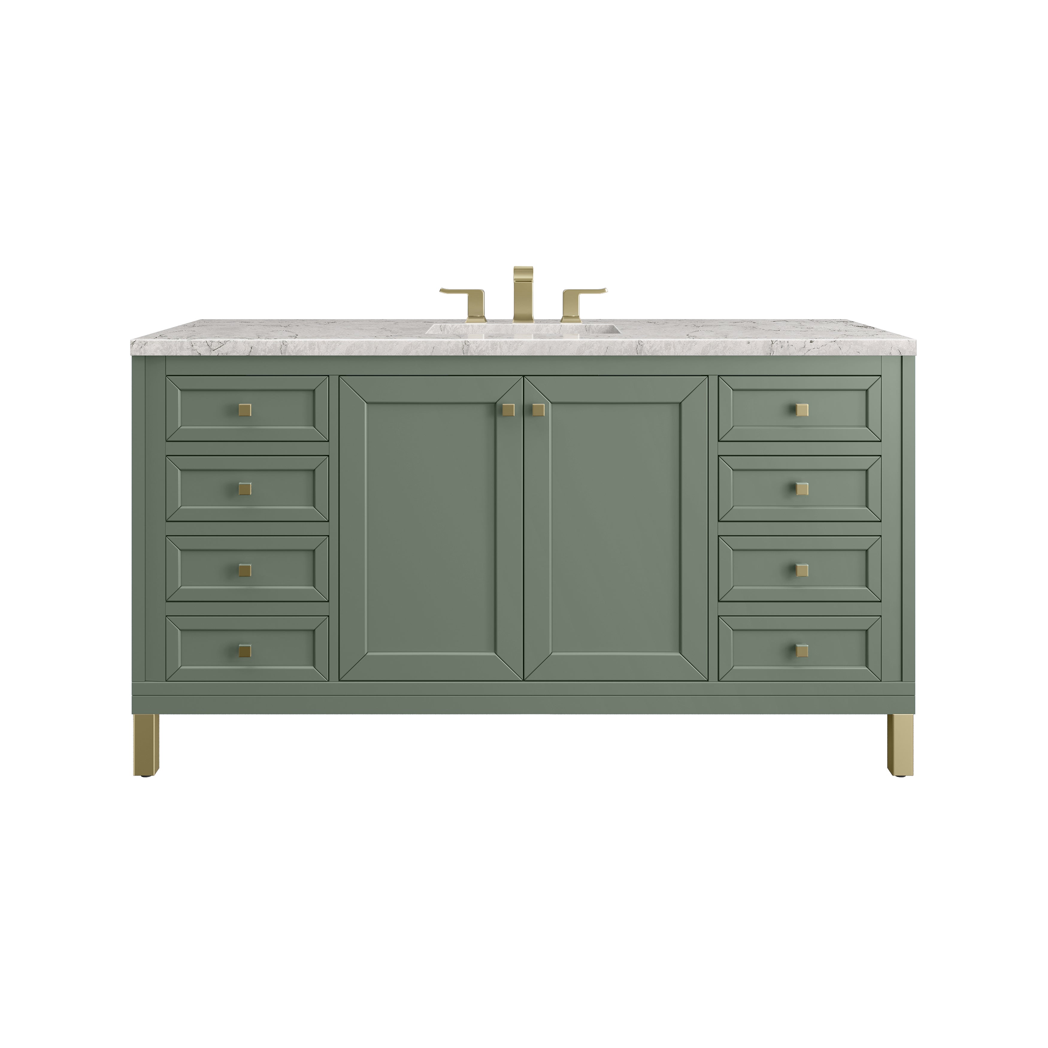 James Martin Vanities Chicago 60" Single Vanity - Smokey Celadon