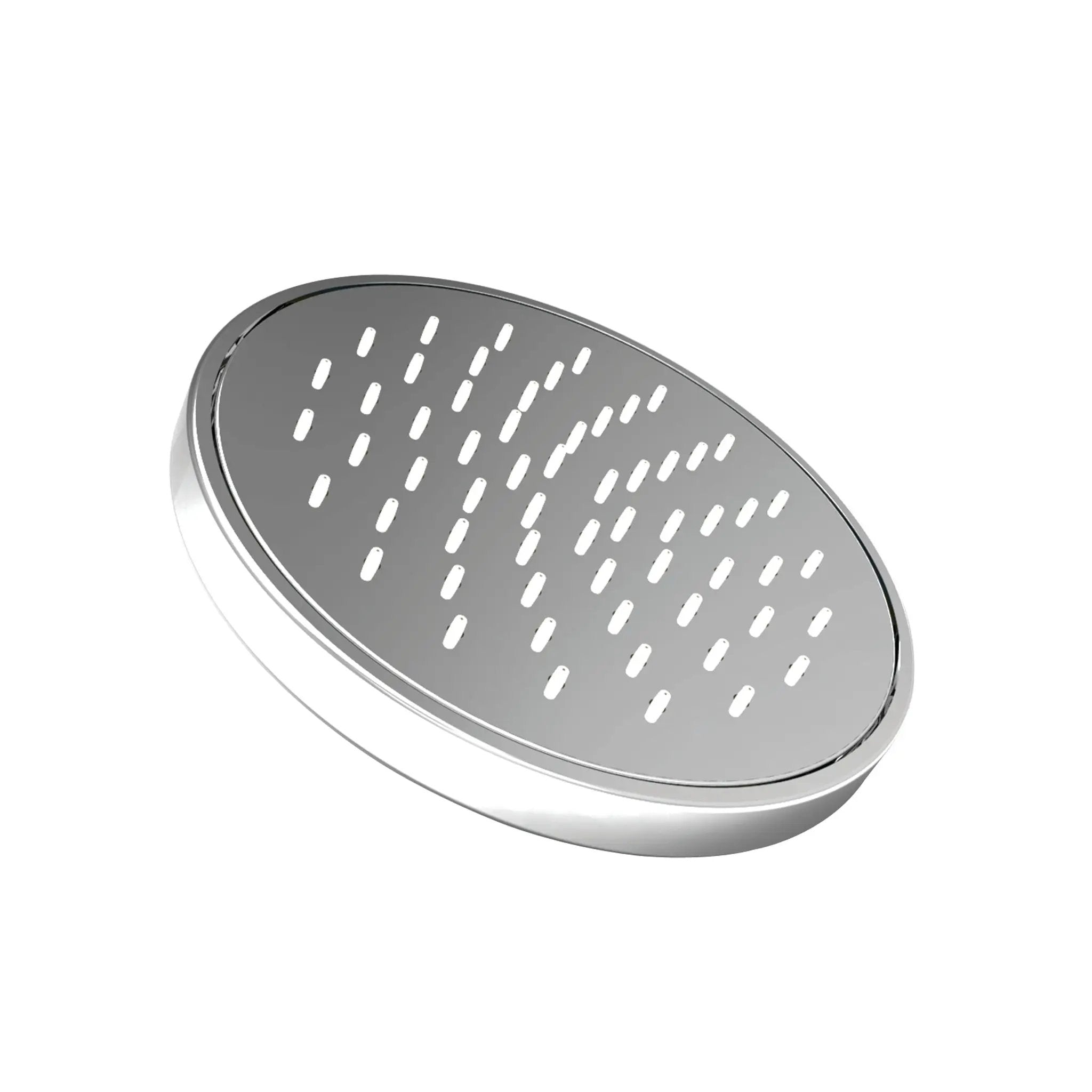 polished chrome shower head