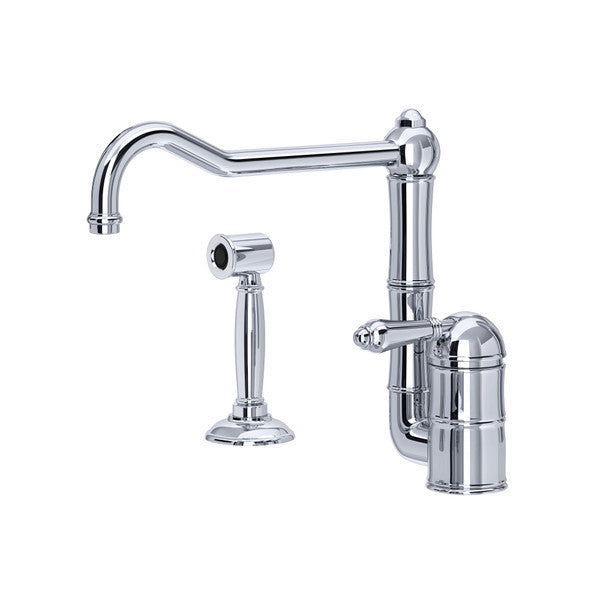polished chrome kitchen faucet