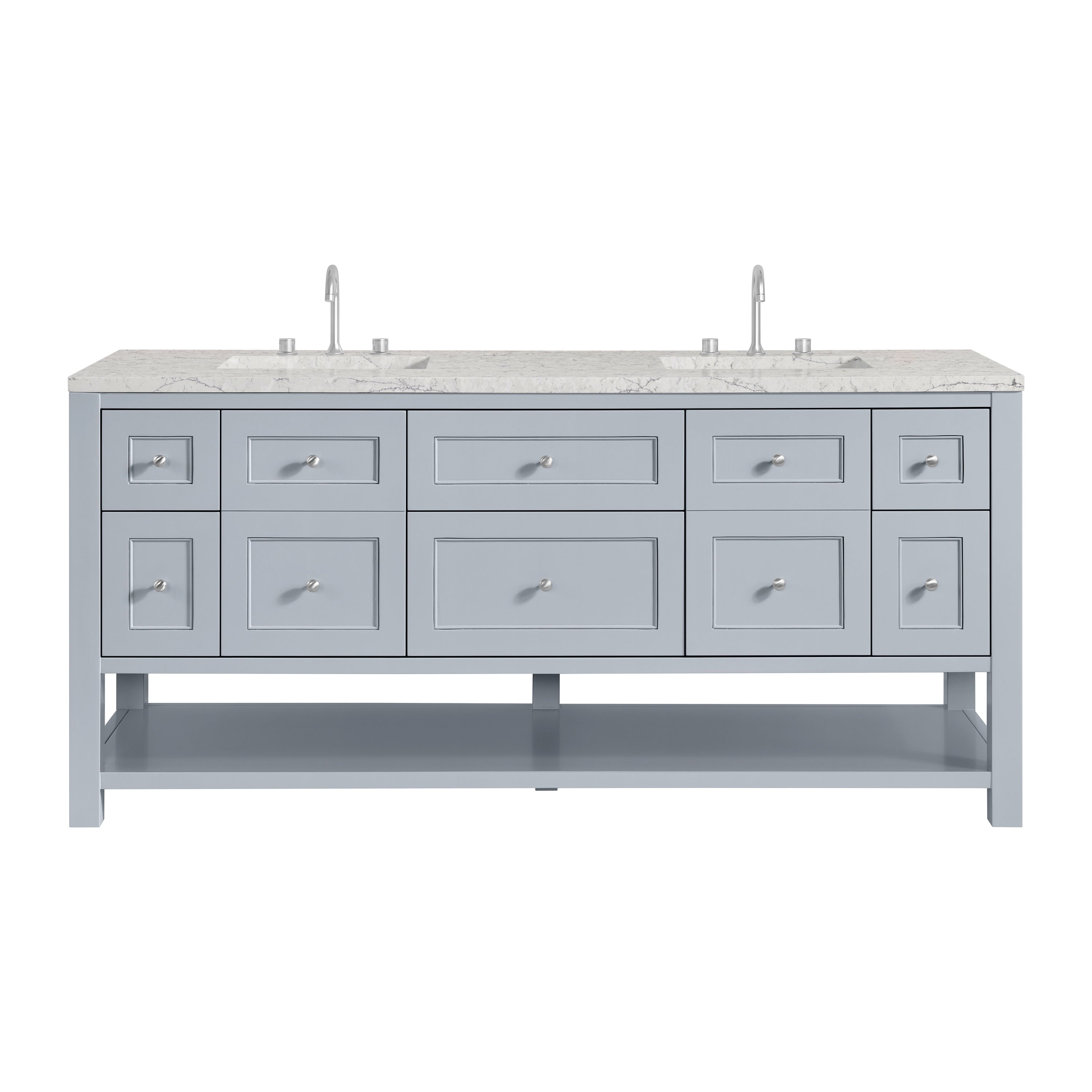 James Martin Vanities Breckenridge 72" Double Vanity - Serenity Blue