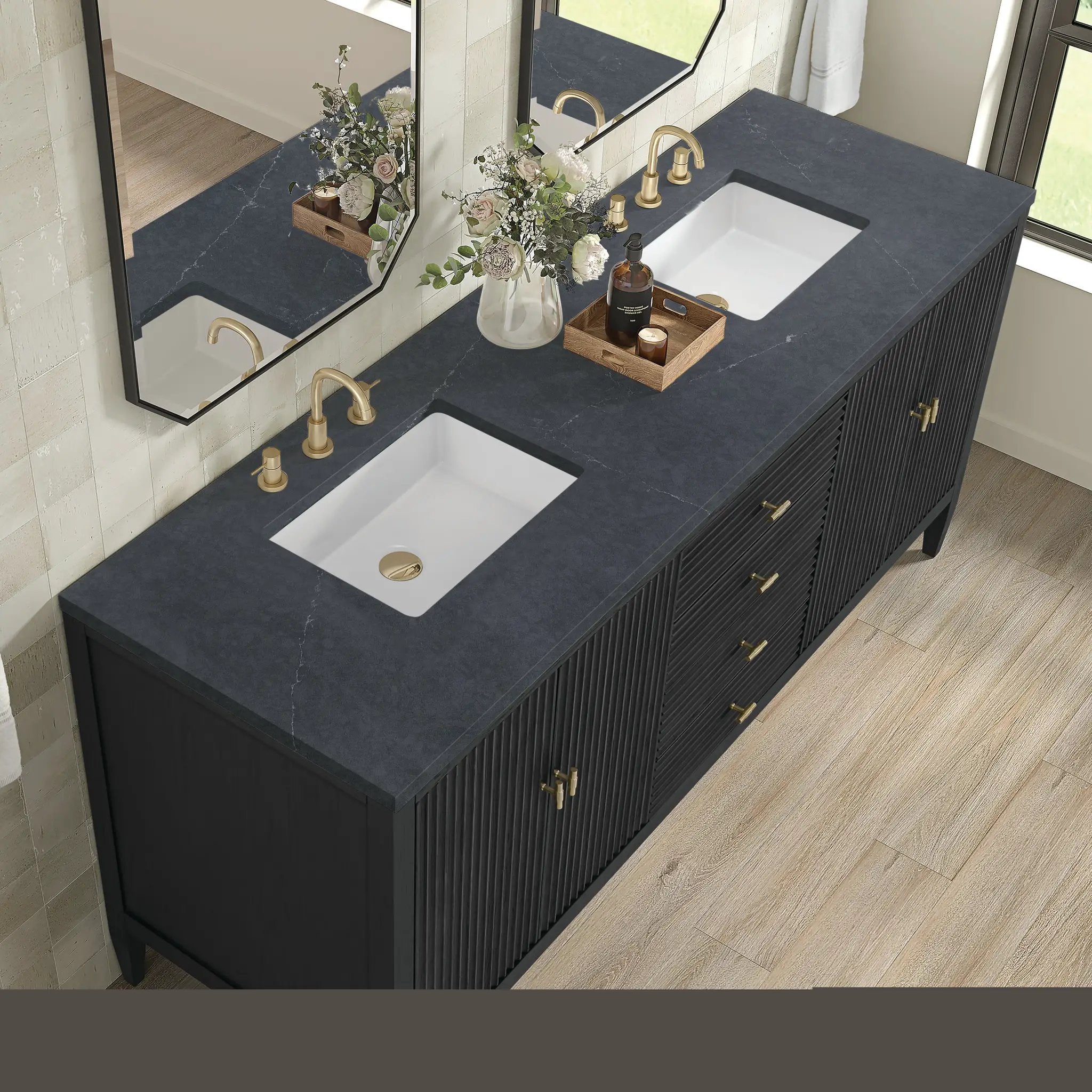 carbon oak vanity