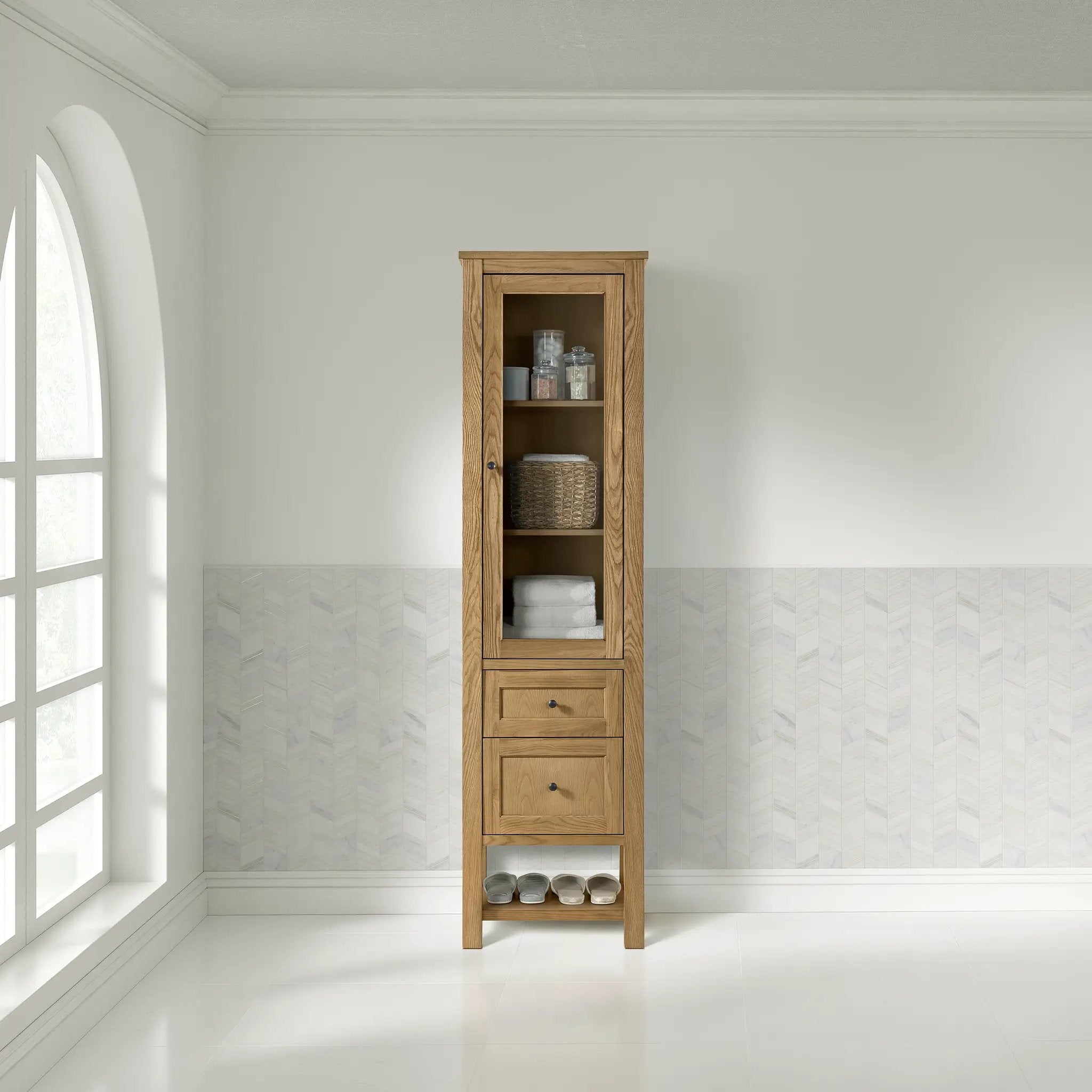 light natural oak cabinet