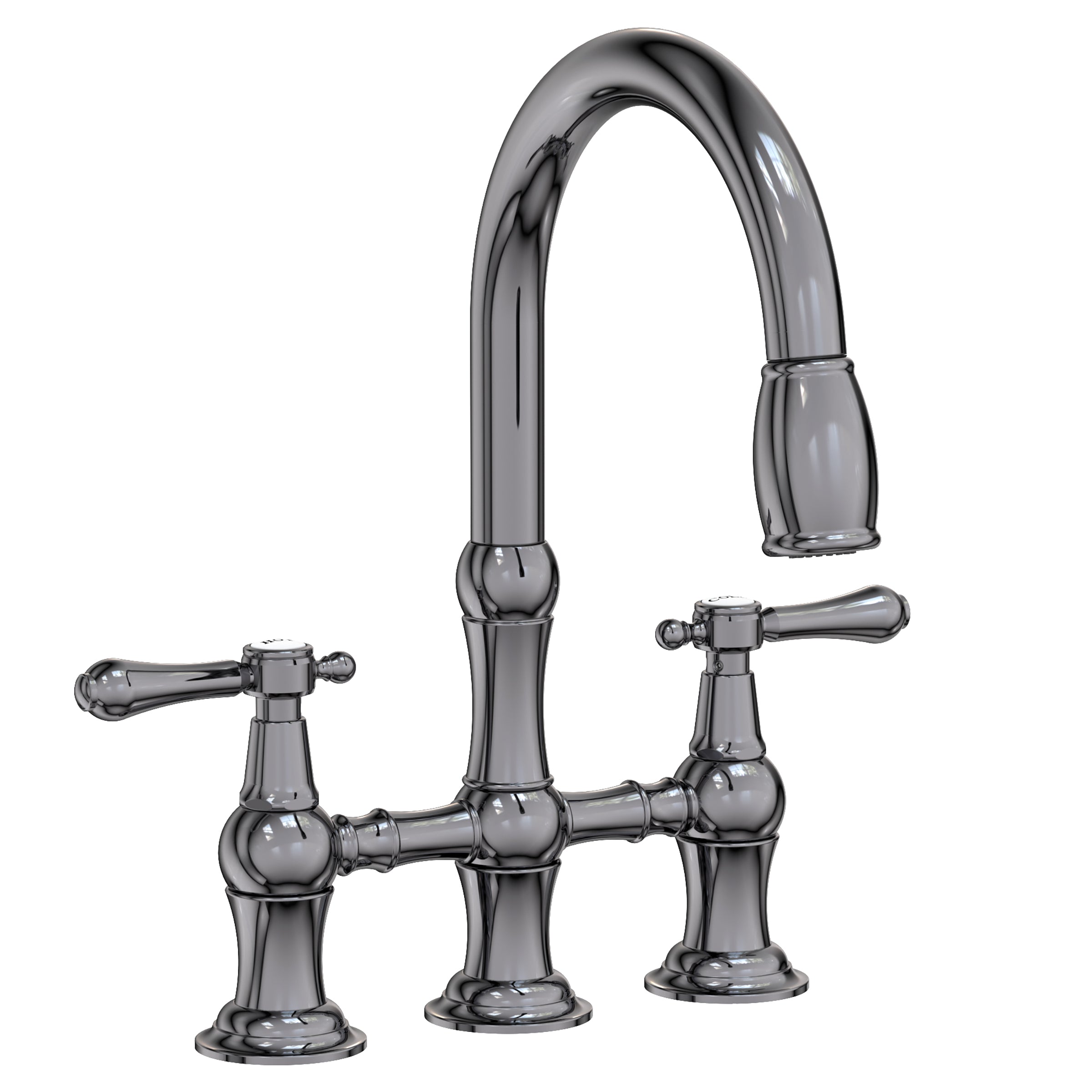 Newport Brass Chesterfield Kitchen Bridge Pull-Down Faucet