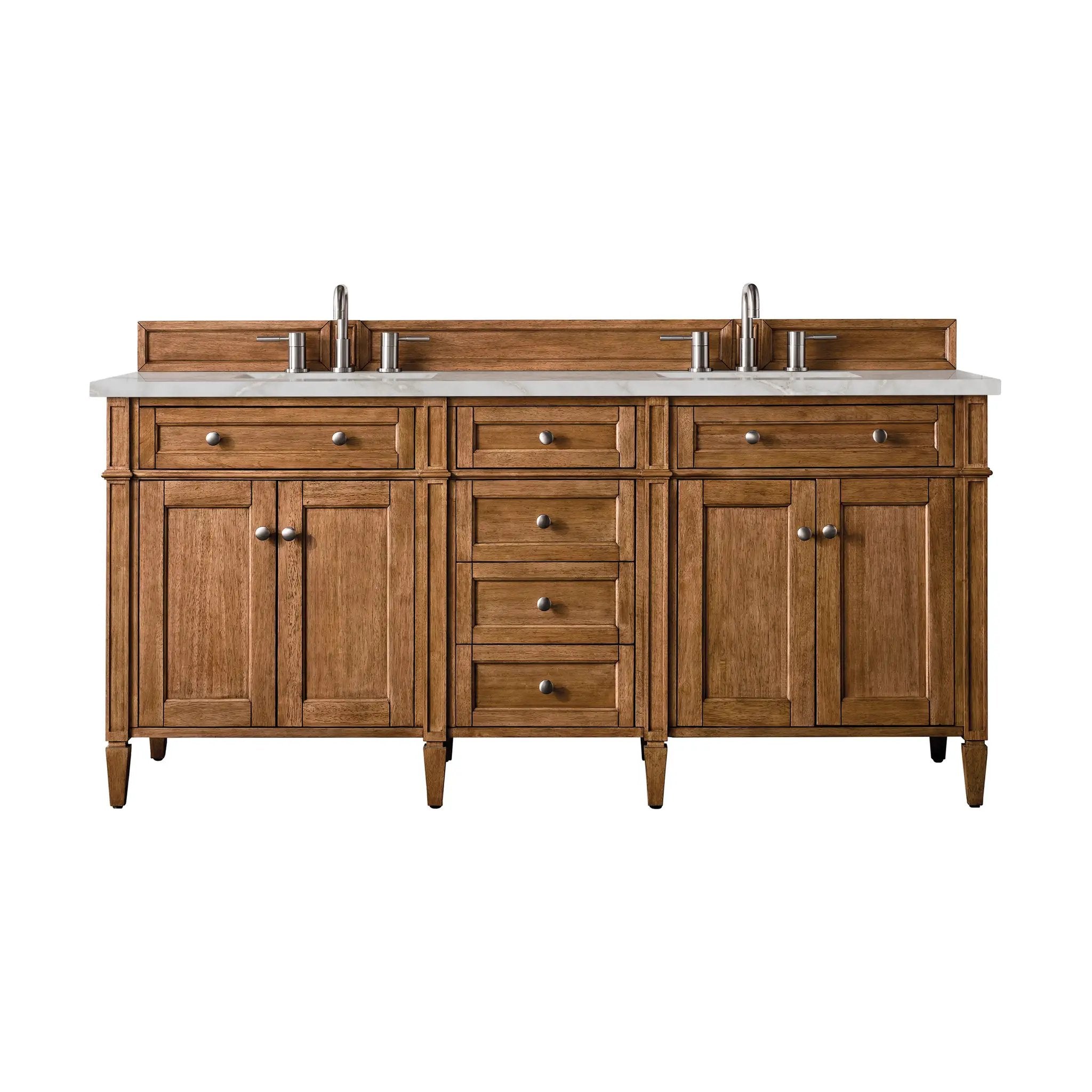 James Martin Brittany 72" Double Vanity Set - Saddle Brown by James Martin Vanities